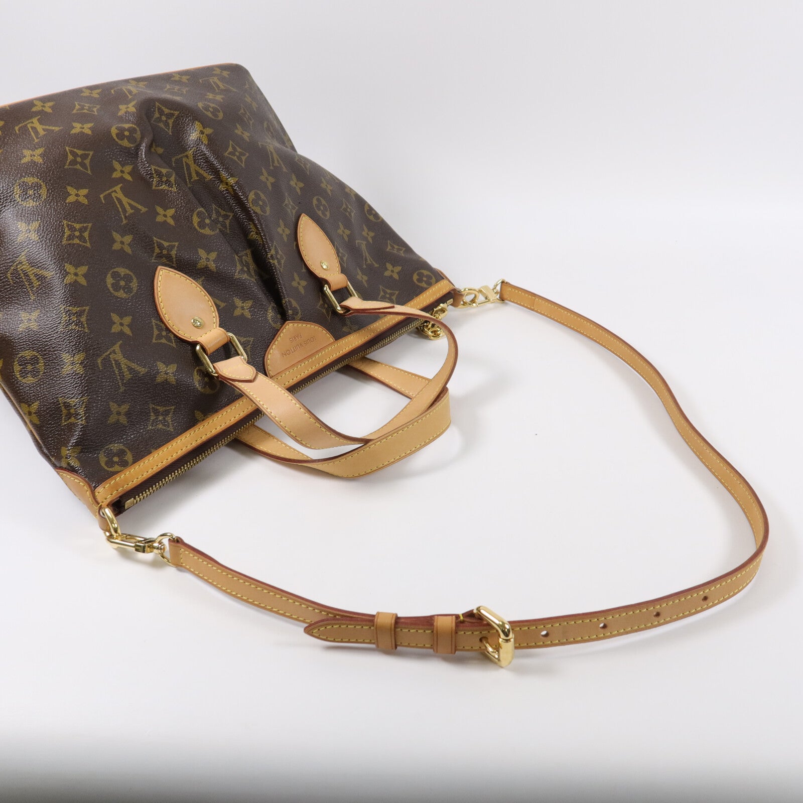 LOUIS VUITTON Monogram Palermo PM手挽肩背兩用袋棕色