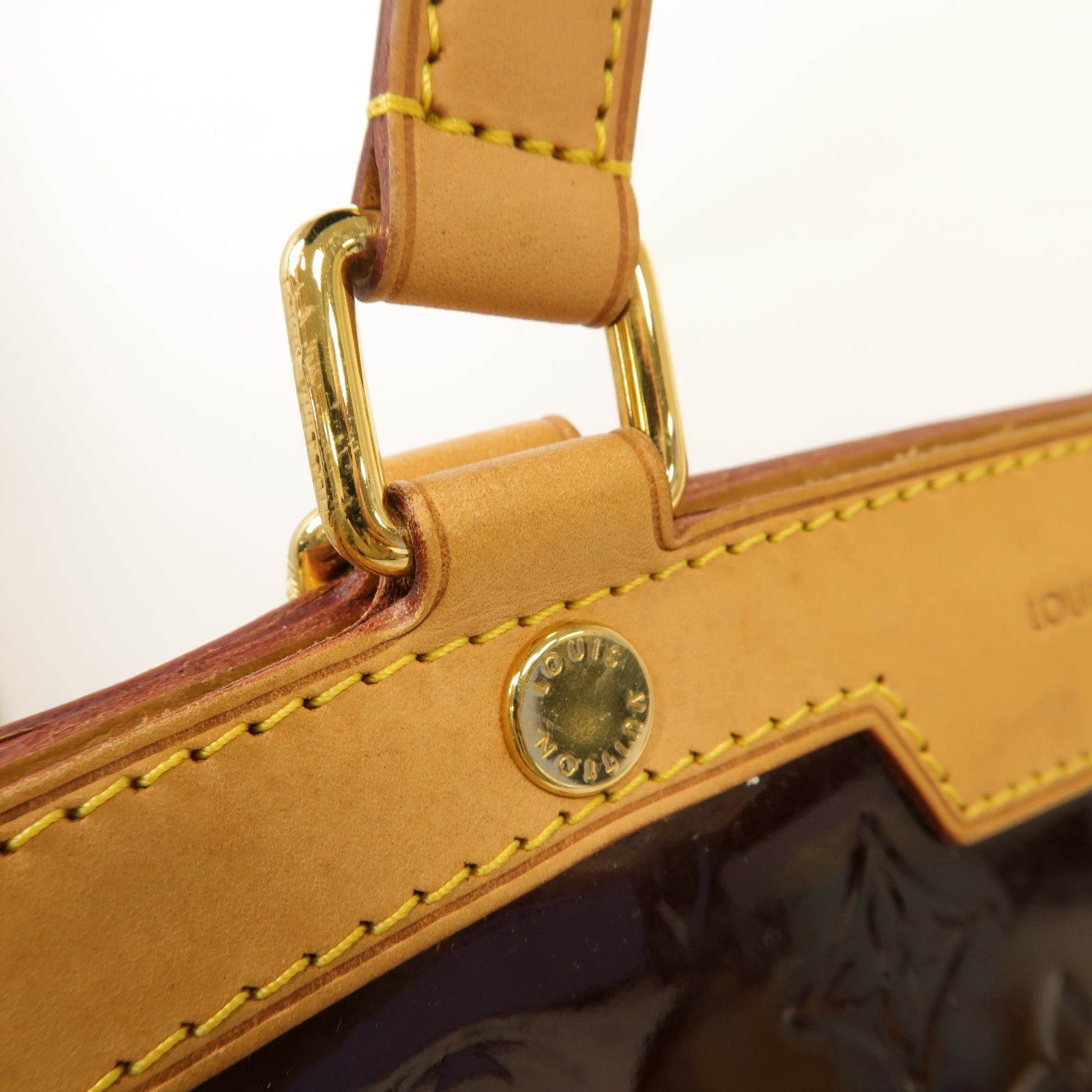 LOUIS VUITTON 【激減優惠】Vernis Brea GM金扣手挽肩背兩用袋酒紅色