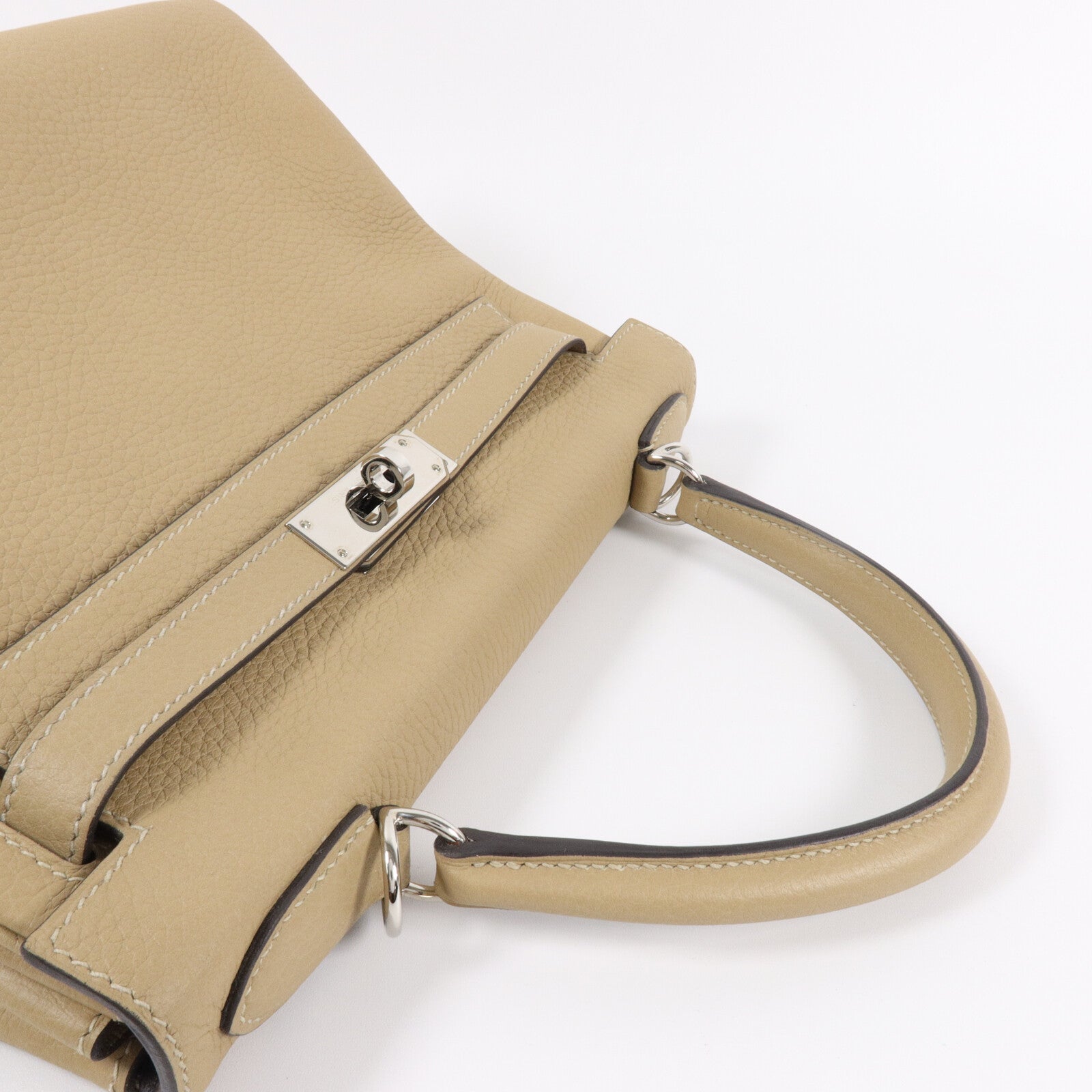 HERMES Clemence皮革Kelly 28手挽肩背兩用袋Trench