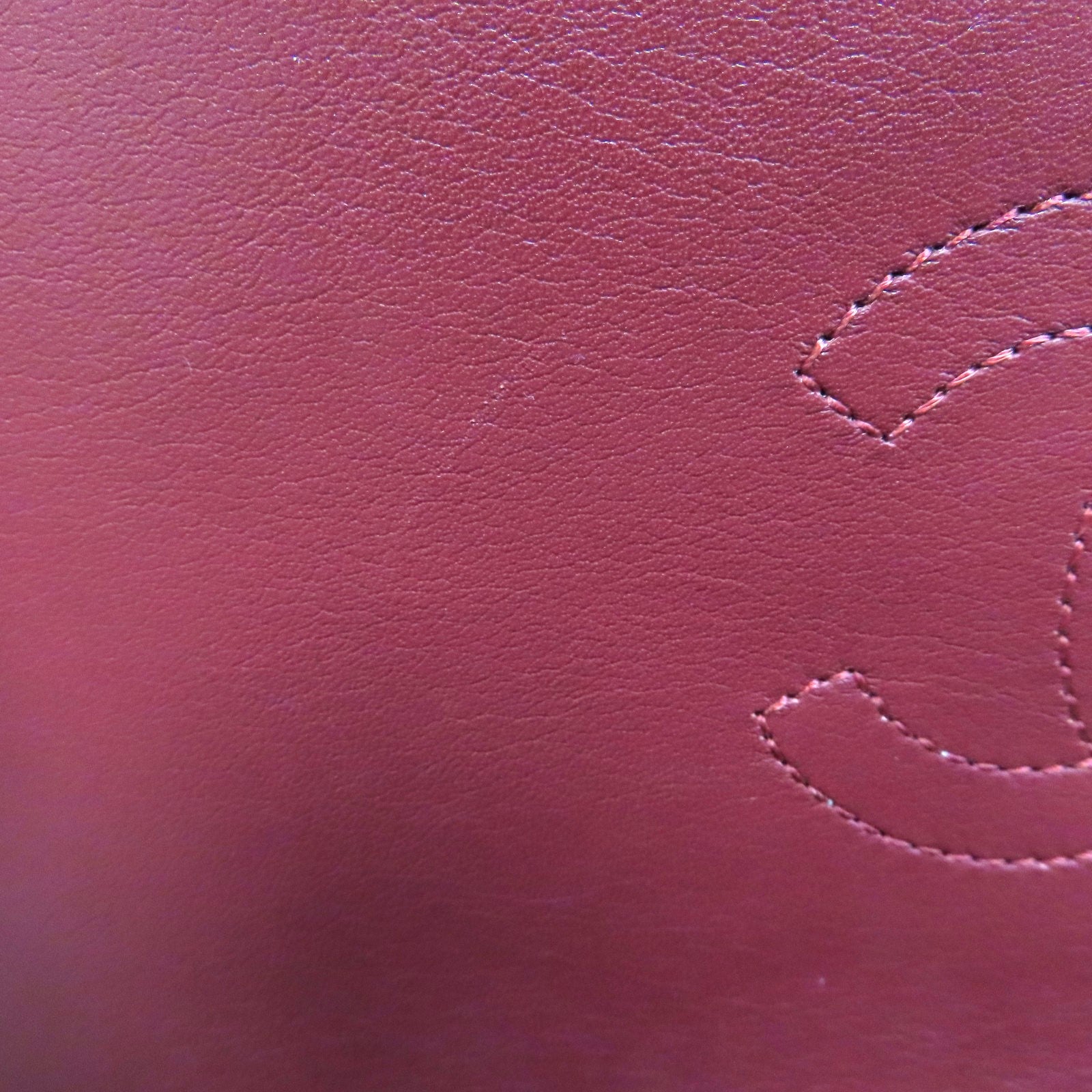 CHANEL 【激減優惠】斜紋牛皮皮革Chain Shoulder Bag金扣鏈帶肩背袋紅色