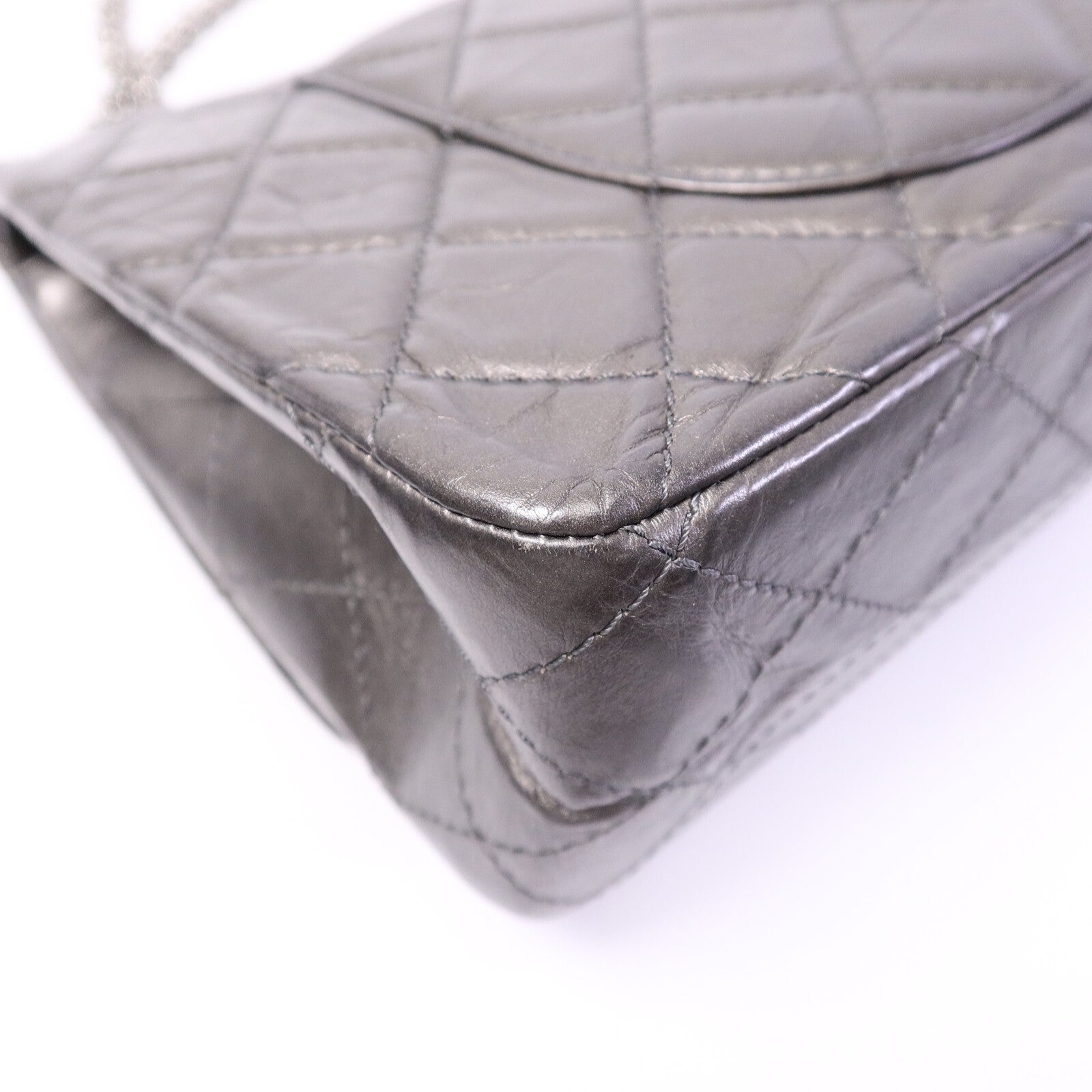 CHANEL 牛皮皮革2.55 Maxi鏈帶肩背袋