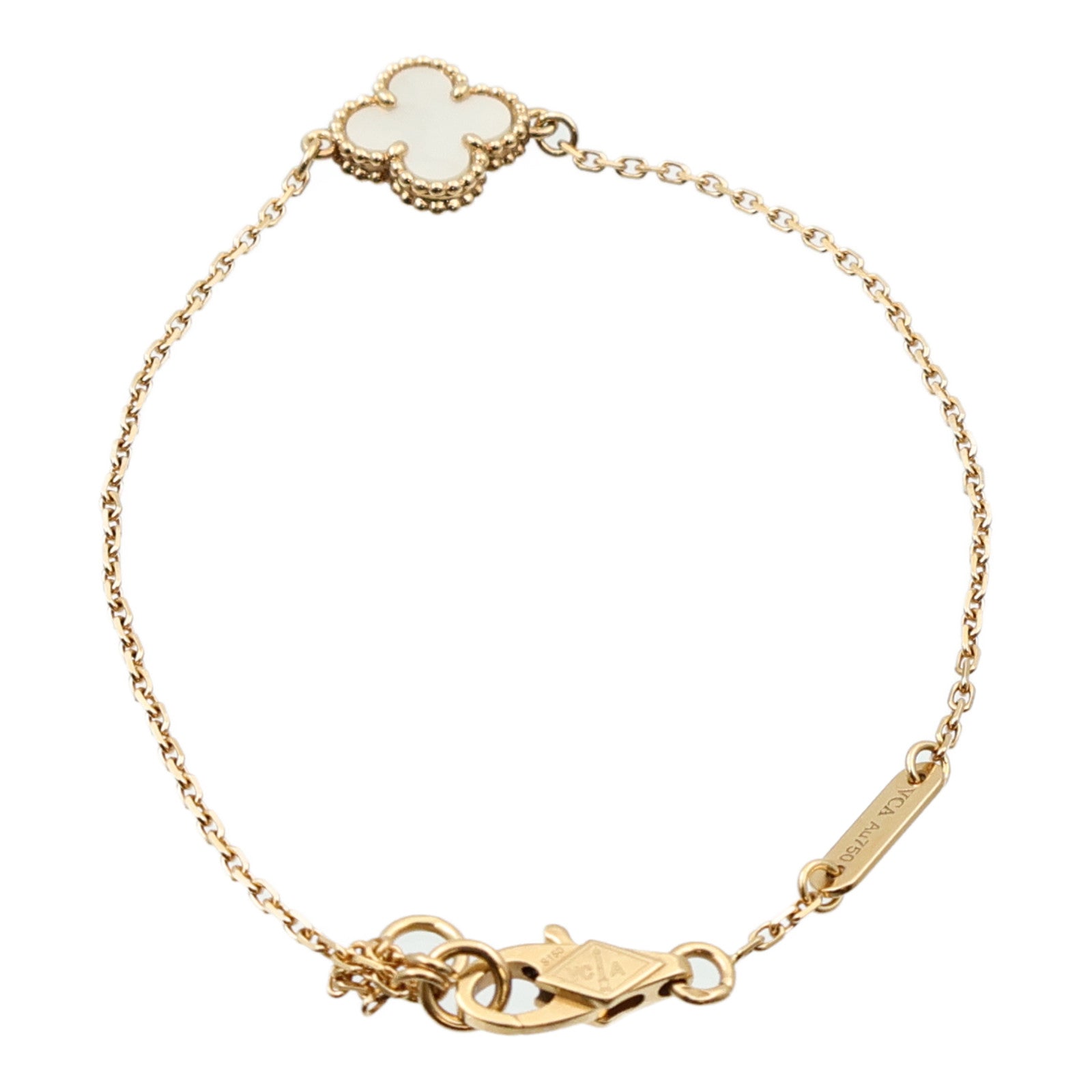 Van Cleef & Arpels 18K黃金Sweet Alhambra Bracelet珍珠母貝手鏈