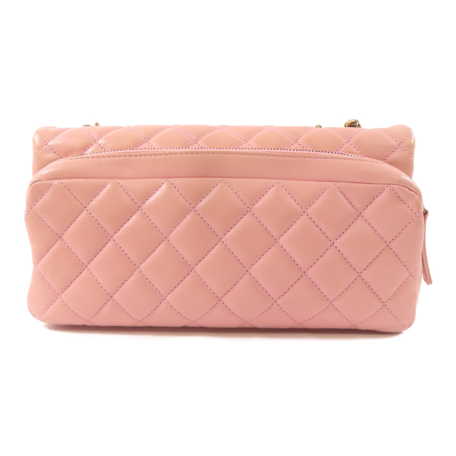 CHANEL 羊皮皮革Chain Shoulder肩背袋粉紅色