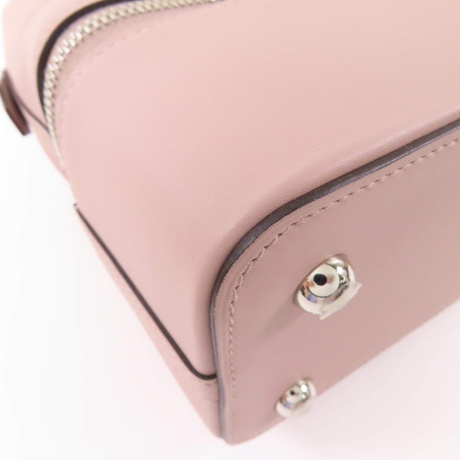 HERMES Swift皮革Bolide Secret銀扣手挽袋4W Glycine