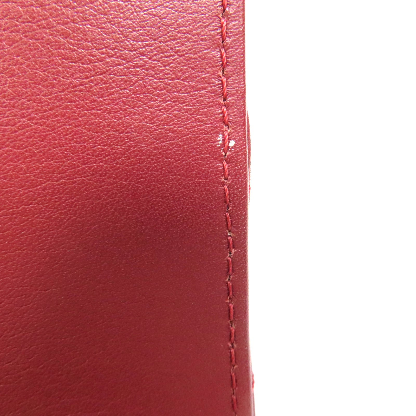 CHANEL 【激減優惠】斜紋牛皮皮革Chain Shoulder Bag金扣鏈帶肩背袋紅色