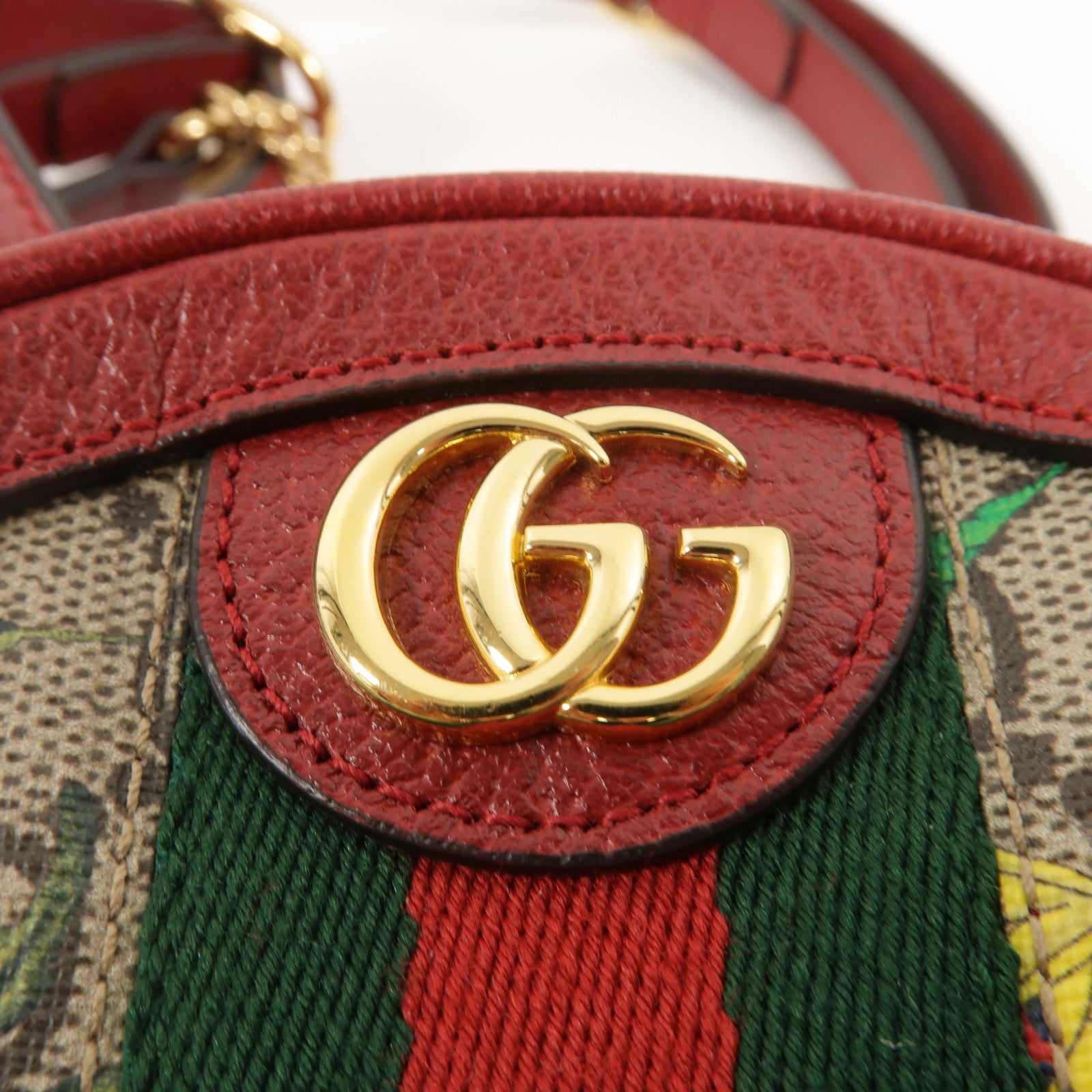 GUCCI 塗層帆布Ophidia Flora Round Backpack背包