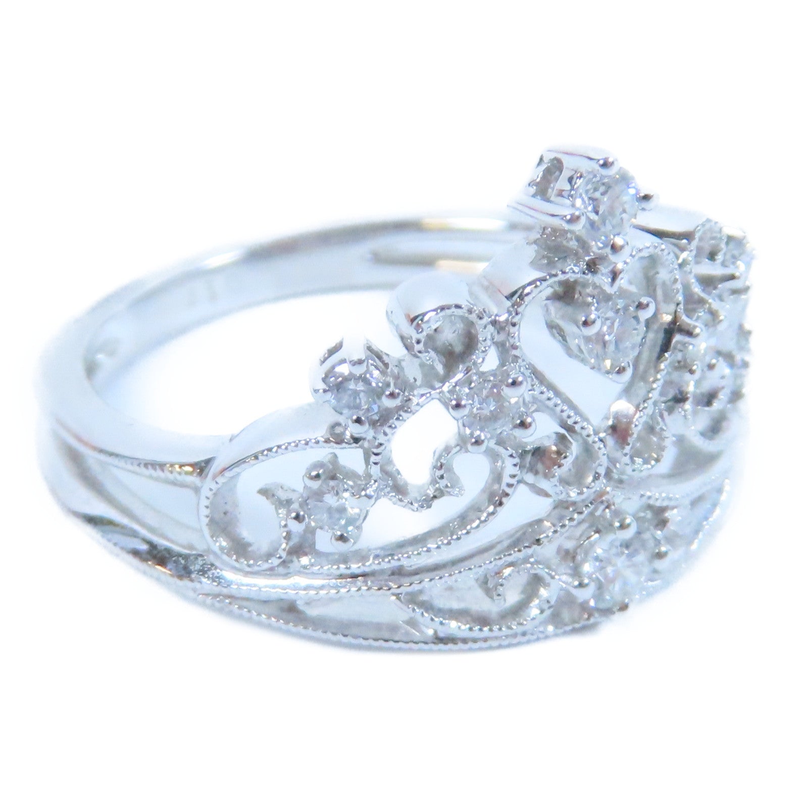 JEWELRY **【激減優惠】18K白金Diamond Ring 0.17ct鑽石戒指US#5