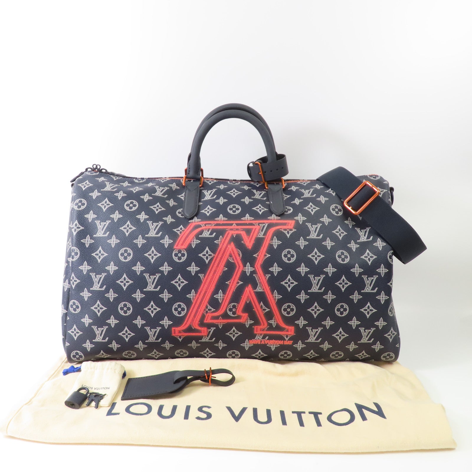 LOUIS VUITTON Monogram Upside down Keepall 50 Bandouliere手挽肩背兩用袋