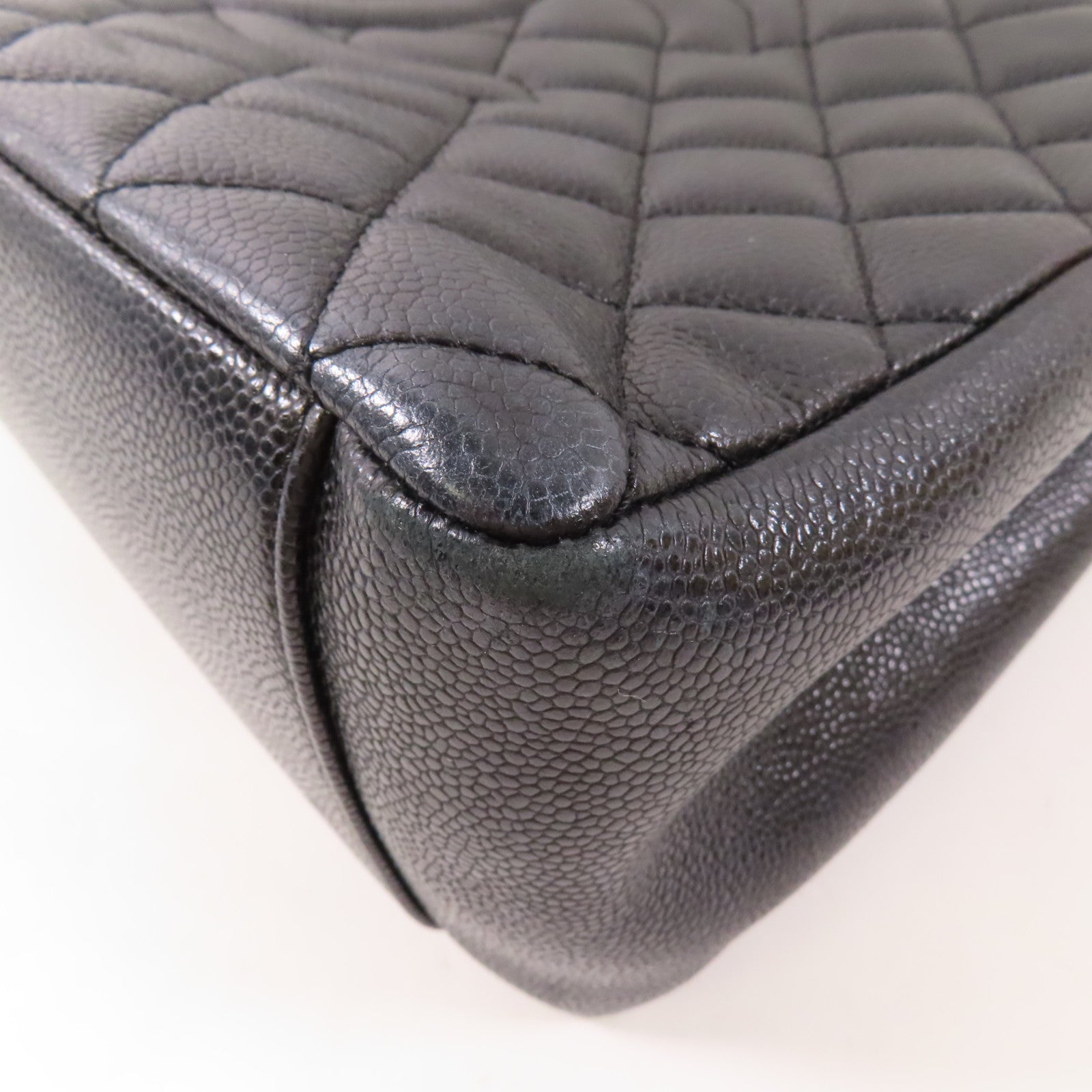 CHANEL 牛皮皮革GST Grand Shopping Tote Bag銀扣鏈帶肩背袋/手挽袋