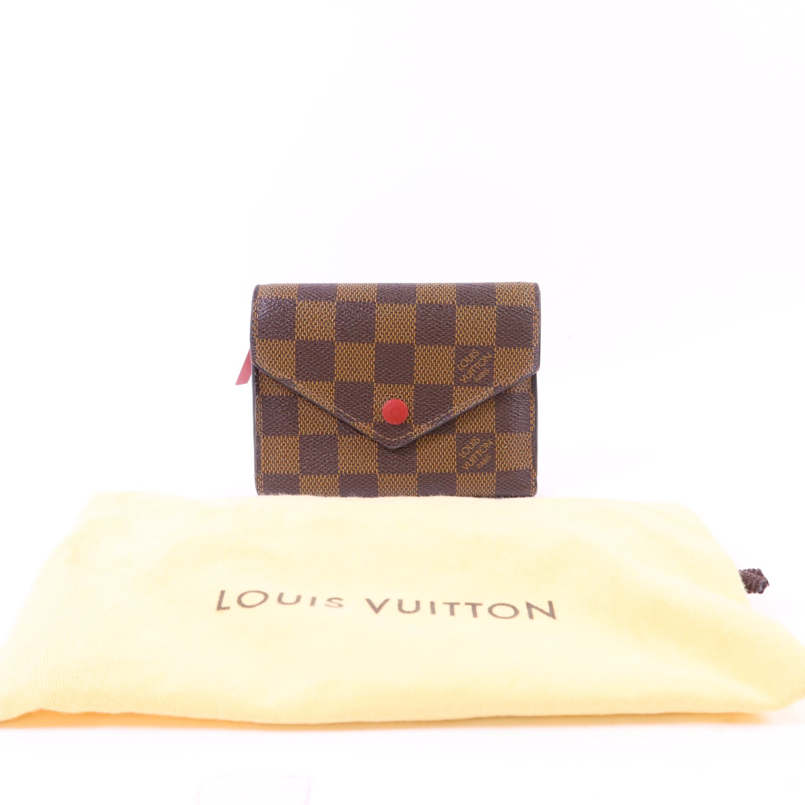 LOUIS VUITTON 【激減優惠】Damier Victorine Wallet金扣銀包
