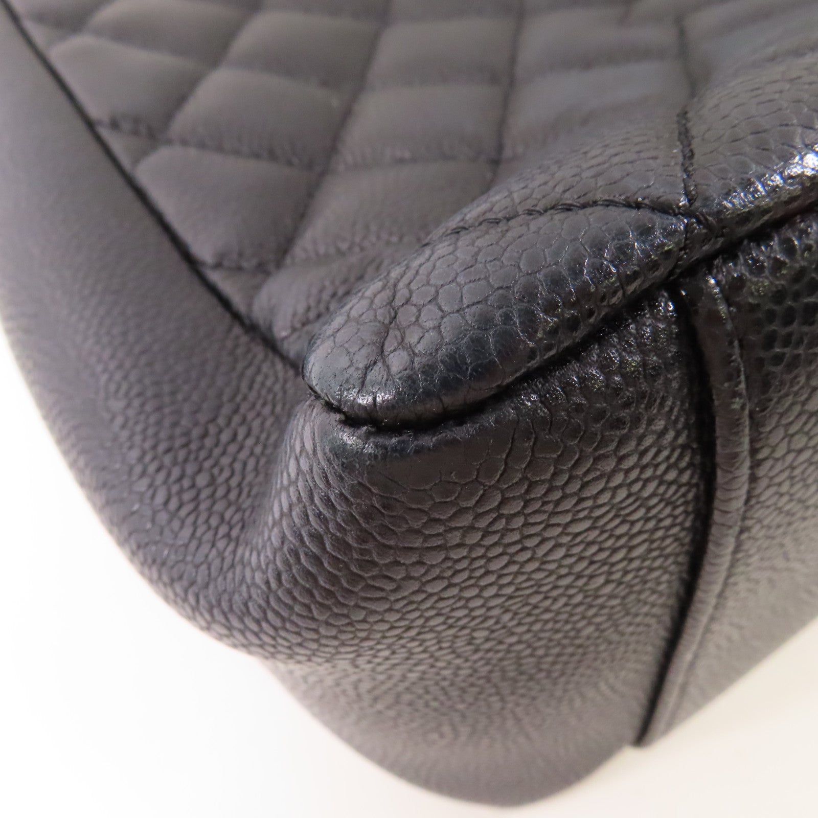 CHANEL 牛皮皮革GST Grand Shopping Tote Bag銀扣鏈帶肩背袋/手挽袋
