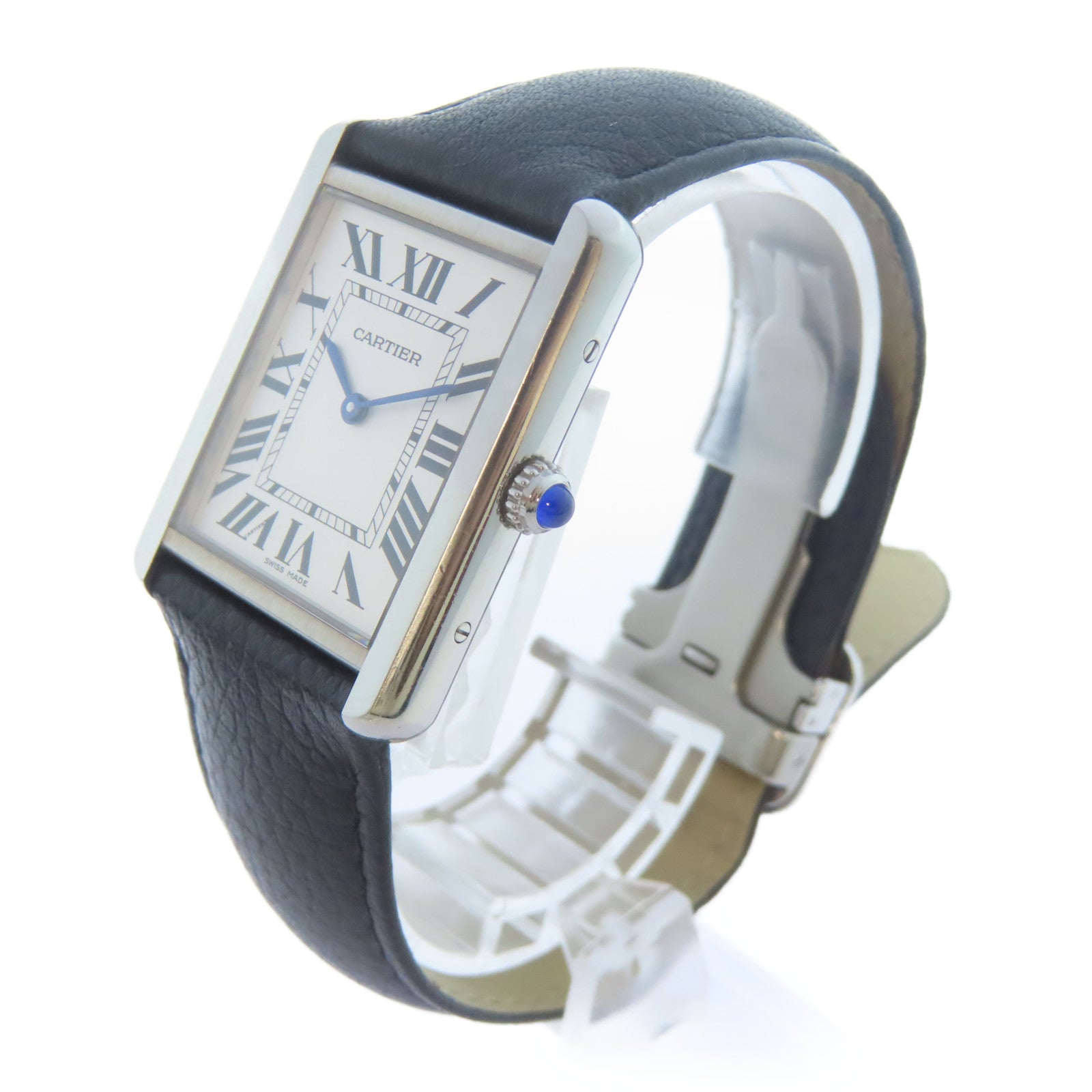 CARTIER Tank Solo LM不鏽鋼手錶石英機芯白色