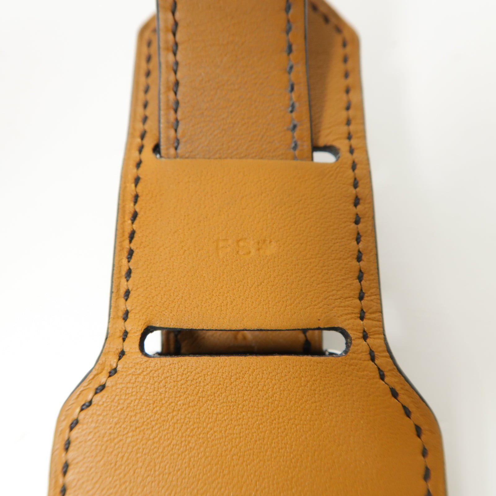 HERMES Cape Cod TGM不鏽鋼/皮革帶石英機芯手錶白色/黑色