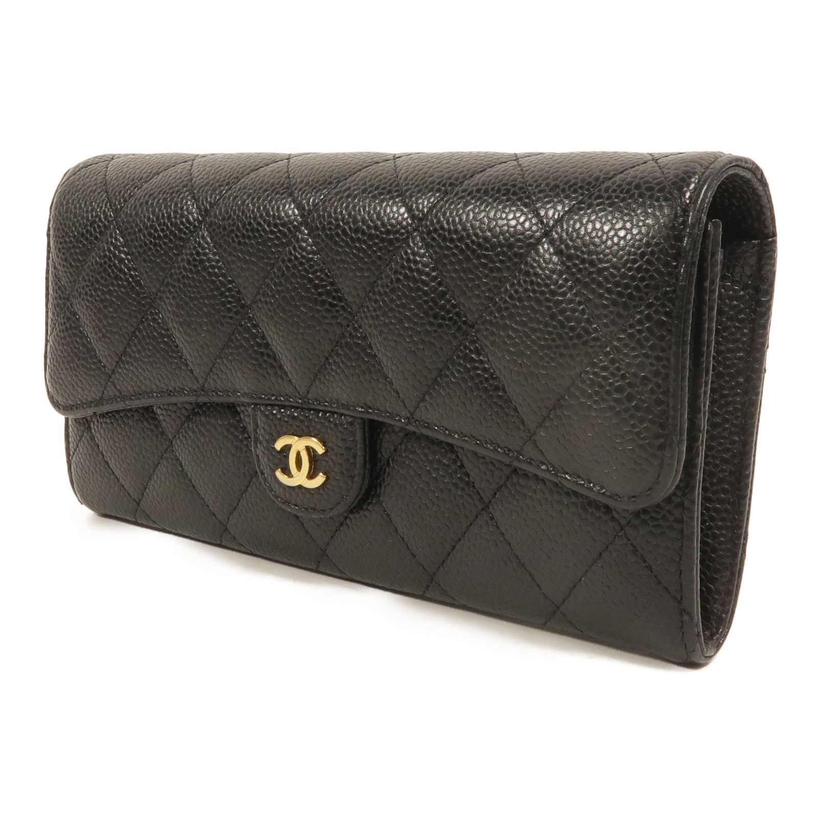 CHANEL 牛皮皮革Classic Long Flap Wallet長錢包