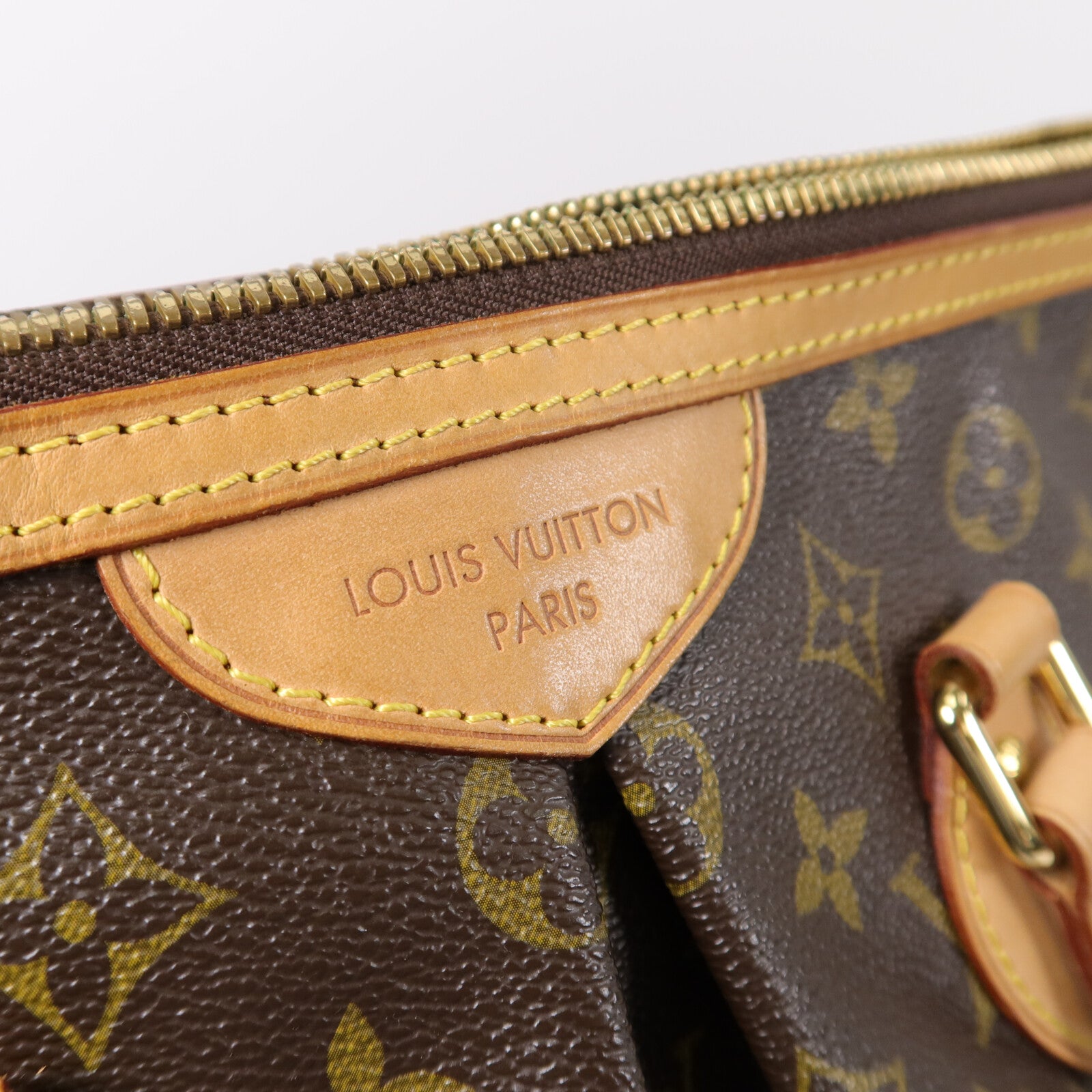 LOUIS VUITTON Monogram Palermo PM手挽肩背兩用袋棕色