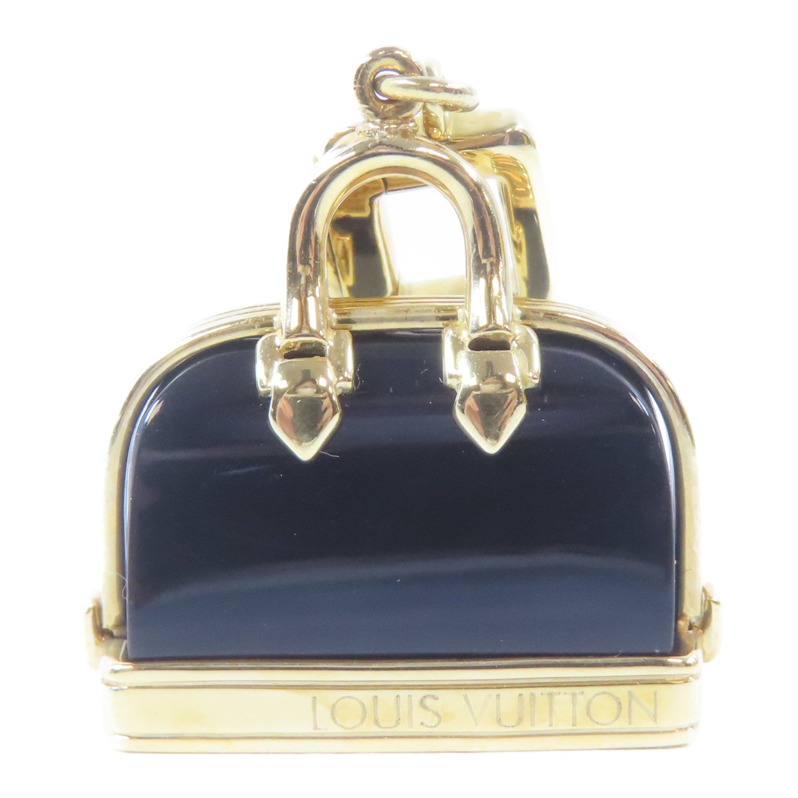 LOUIS VUITTON 18K黃金Onyx Alma Bag Charm掛飾金色/黑色