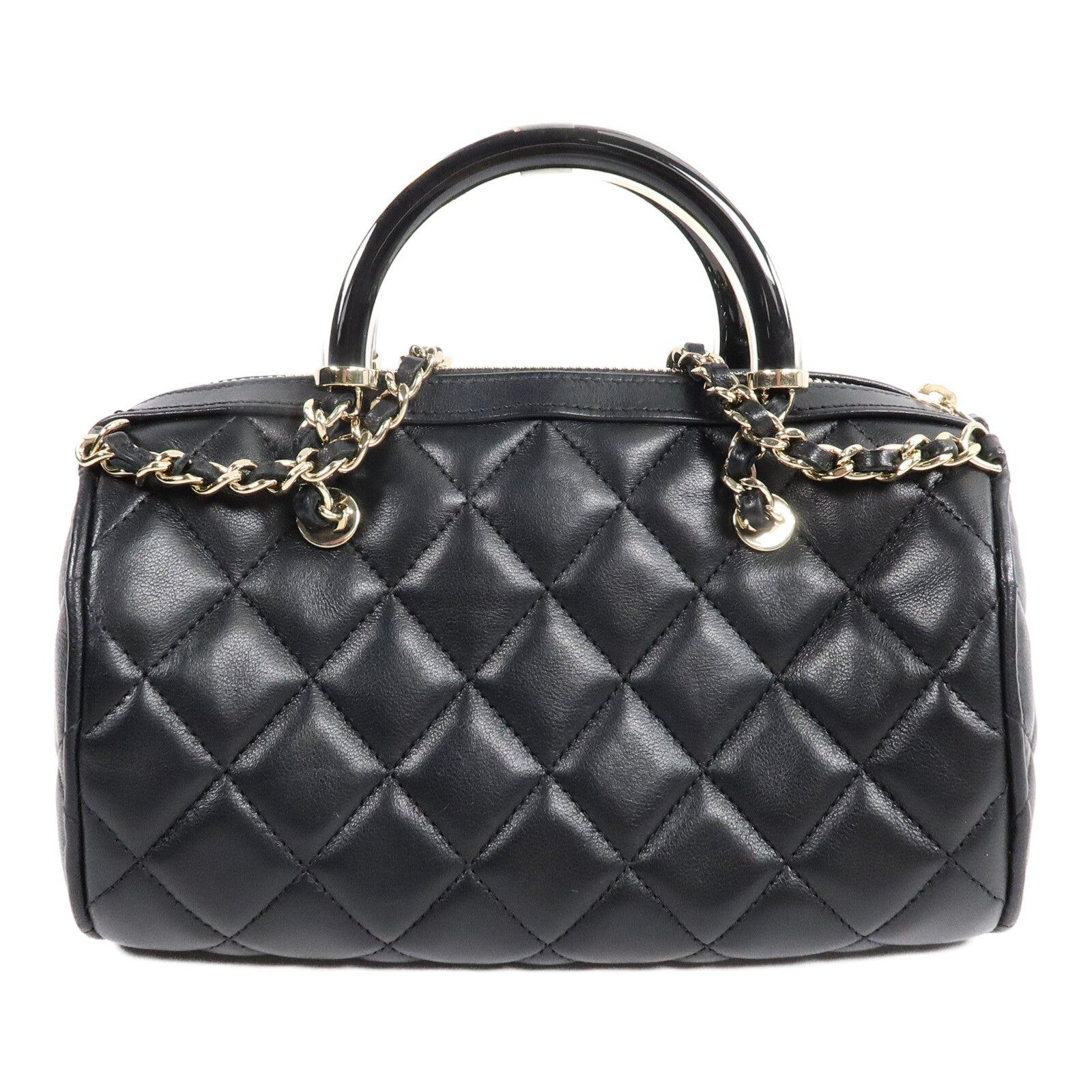 CHANEL 羊皮皮革Mini Boston Bag肩背袋