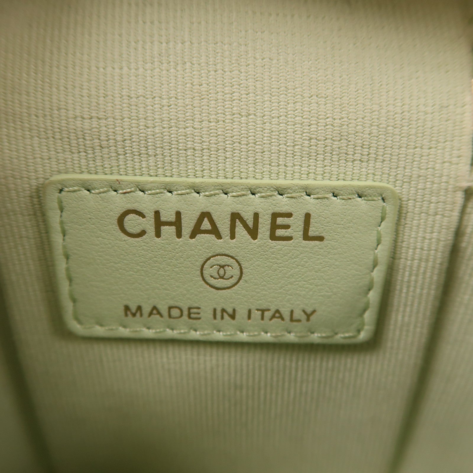CHANEL 牛皮皮革Chain Shoulder金扣鏈帶肩背袋