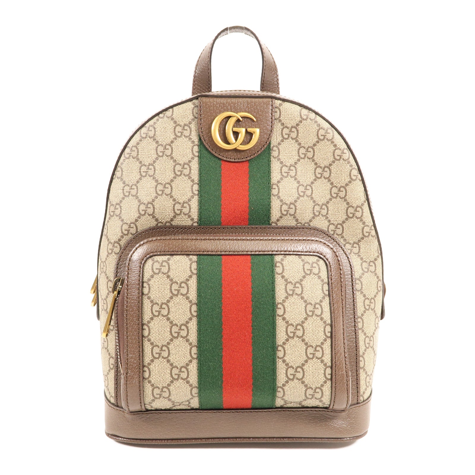 GUCCI 塗層帆布Backpack金扣背包