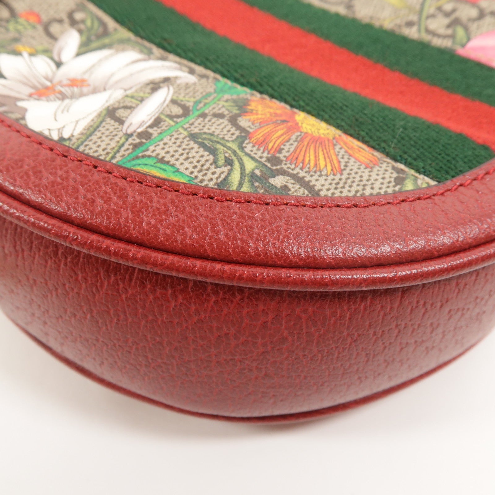 GUCCI 塗層帆布Ophidia Flora Round Backpack背包