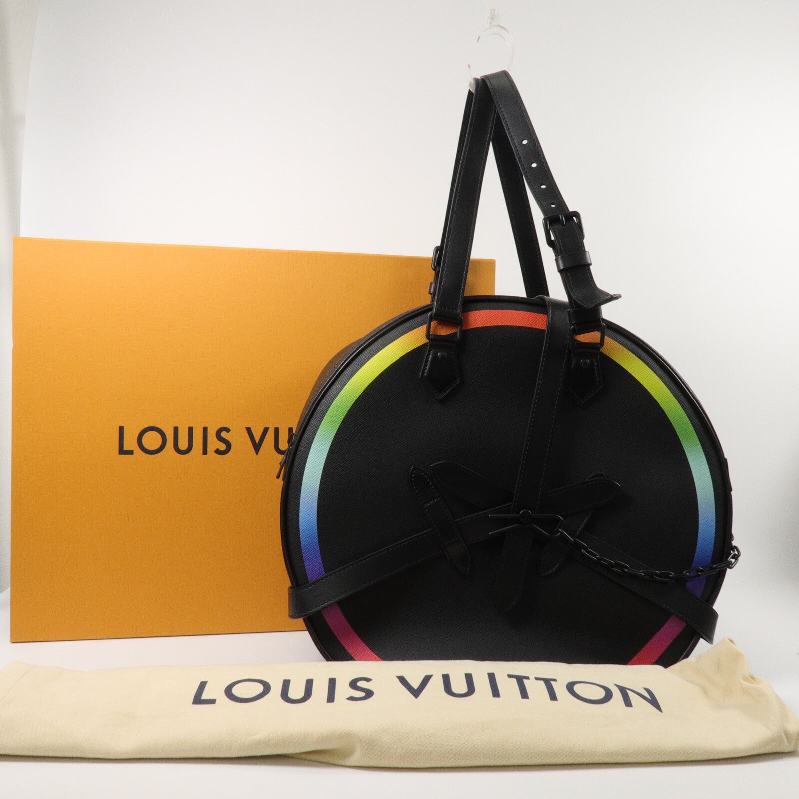 LOUIS VUITTON Taiga Leather Rainbow Sort Hat Trunk肩背袋