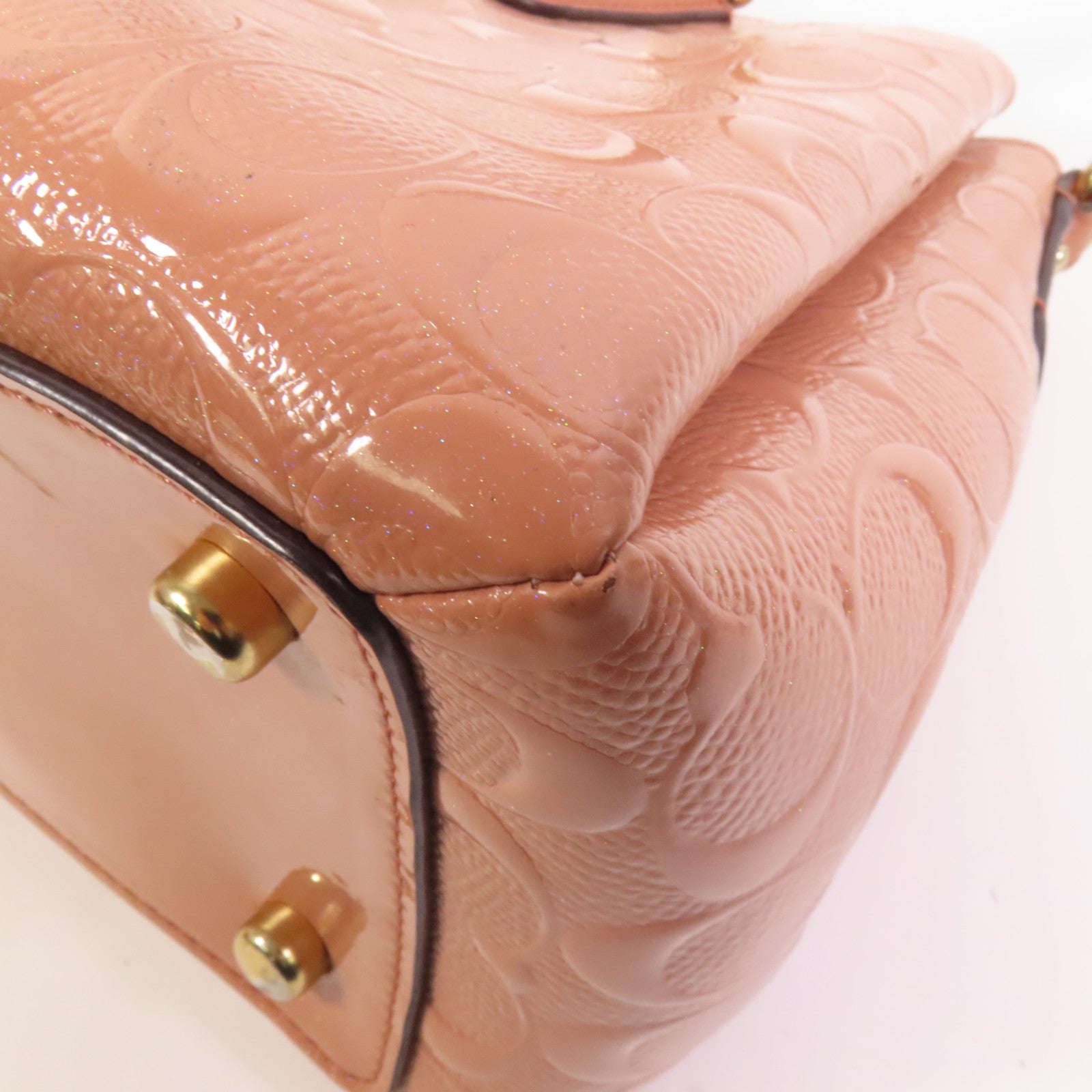 COACH 【激減優惠】漆皮皮革2way Chain Shoulder Bag金扣手挽肩背兩用袋