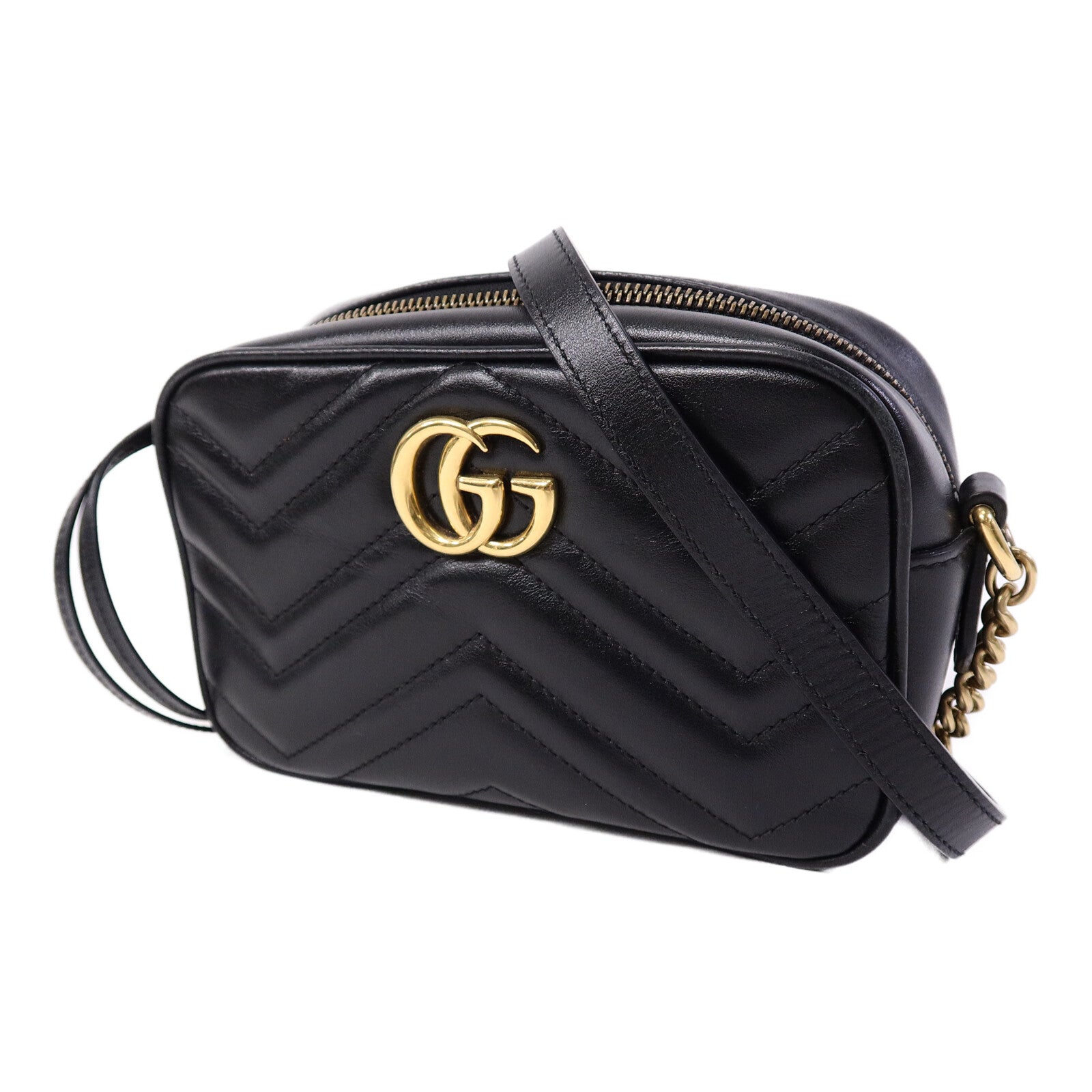 GUCCI 牛皮皮革GG Marmont Mini肩背袋