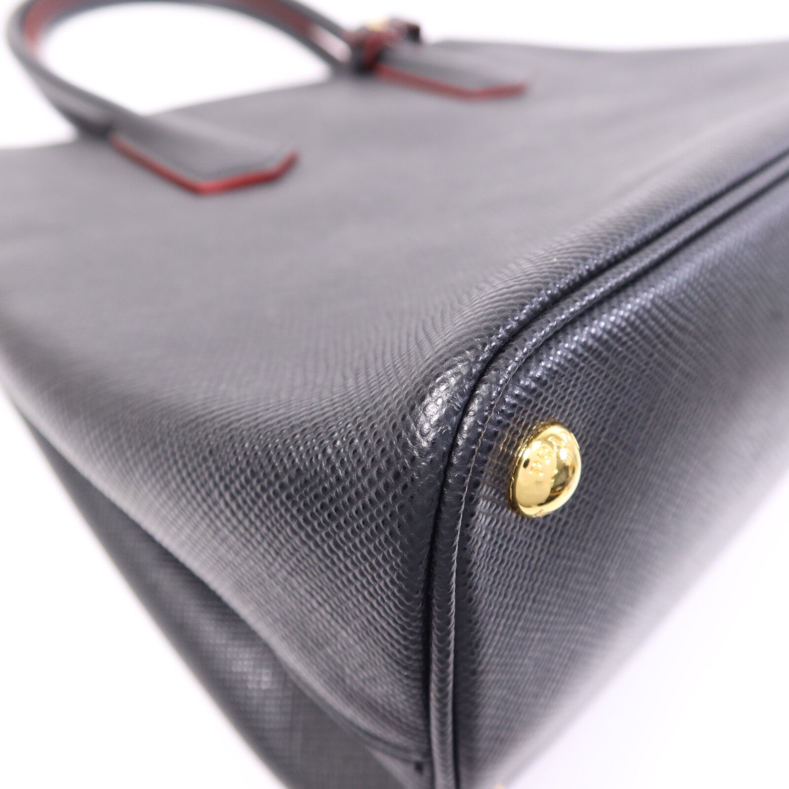 PRADA 牛皮皮革2 Way Shoulder Bag金扣手挽肩背兩用袋