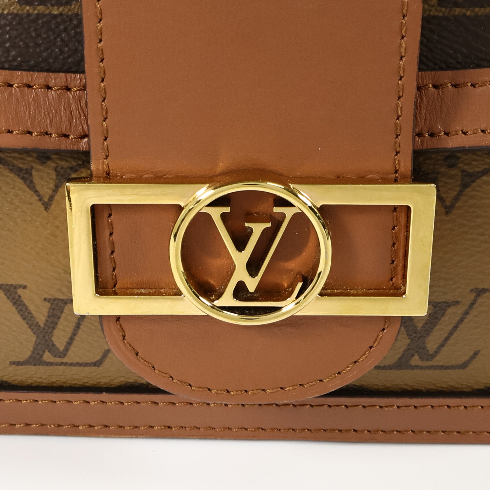 LOUIS VUITTON Monogram Reverse Dauphine MM肩背袋