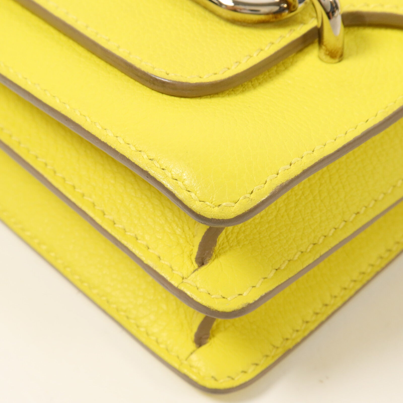 HERMES Evercolor皮革Roulis Mini肩背袋Lime