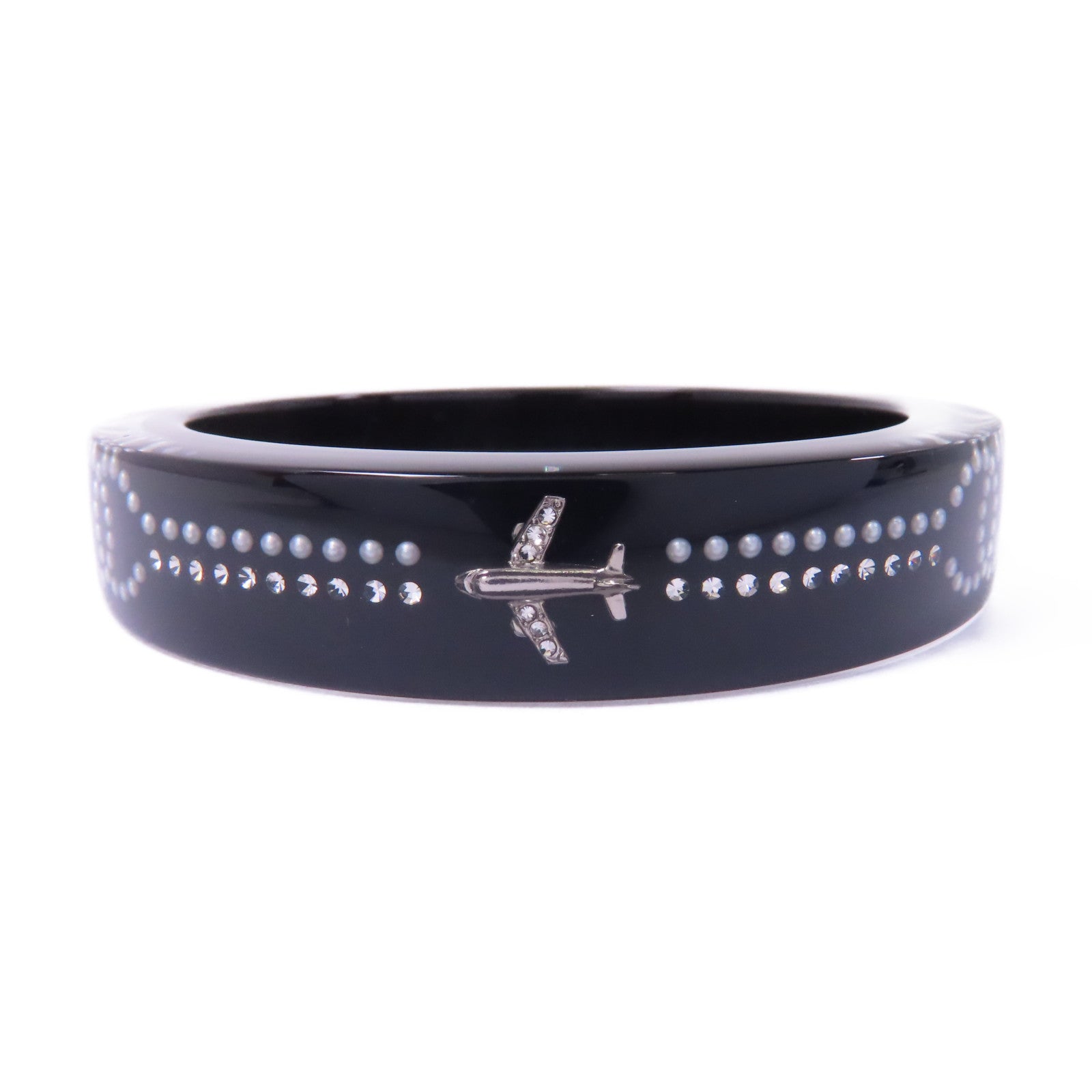 CHANEL PVC Bangle手鐲黑色