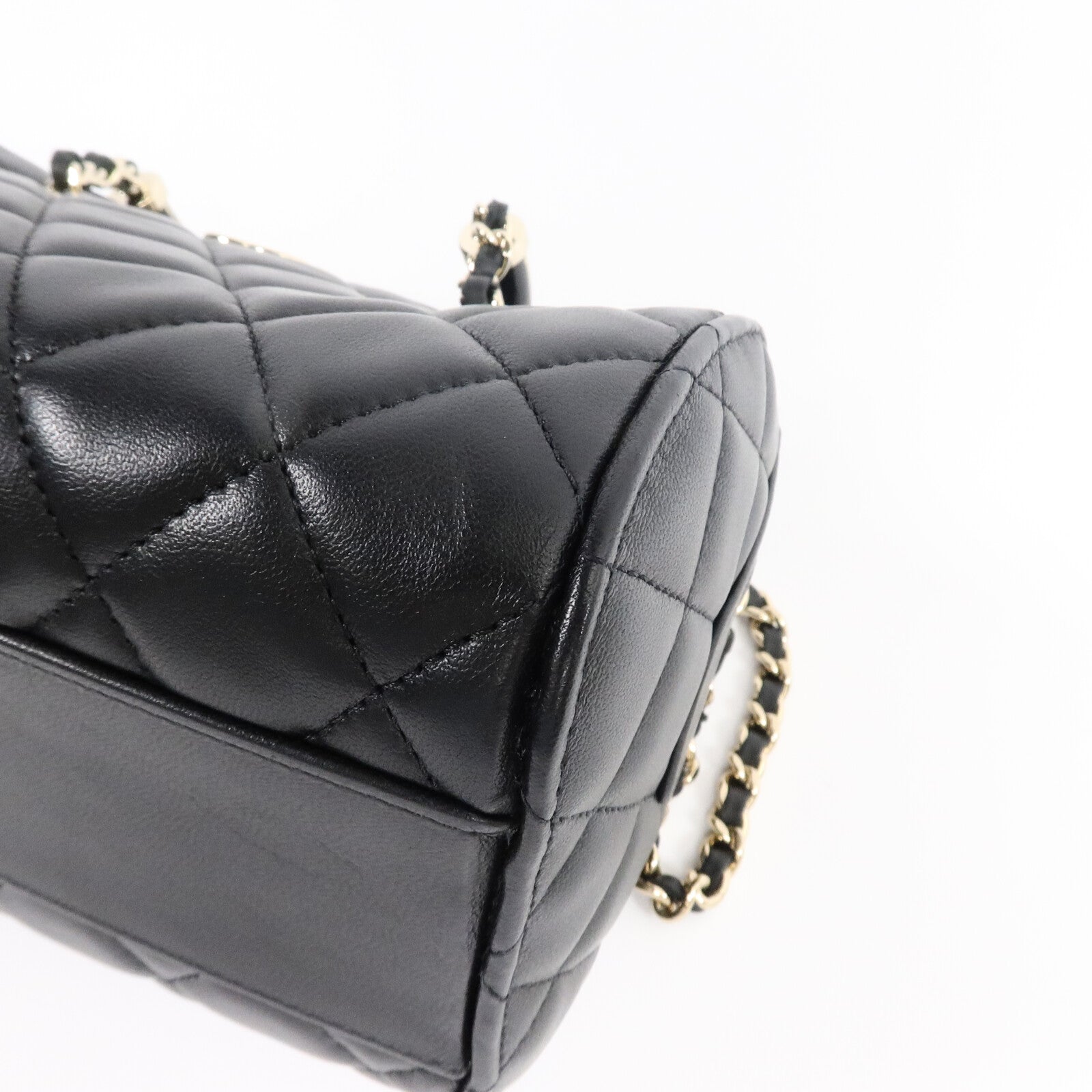 CHANEL 羊皮皮革Mini Boston Bag肩背袋