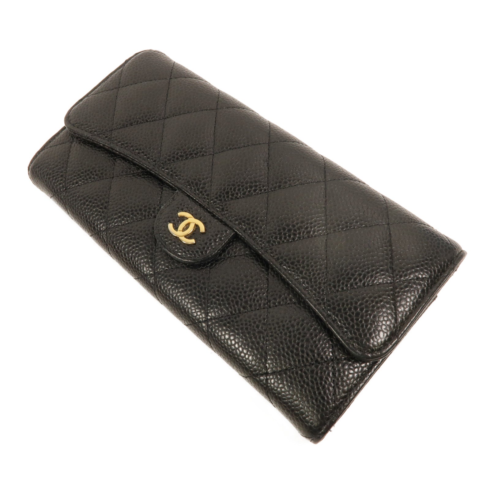 CHANEL 牛皮皮革Classic Long Flap Wallet長錢包