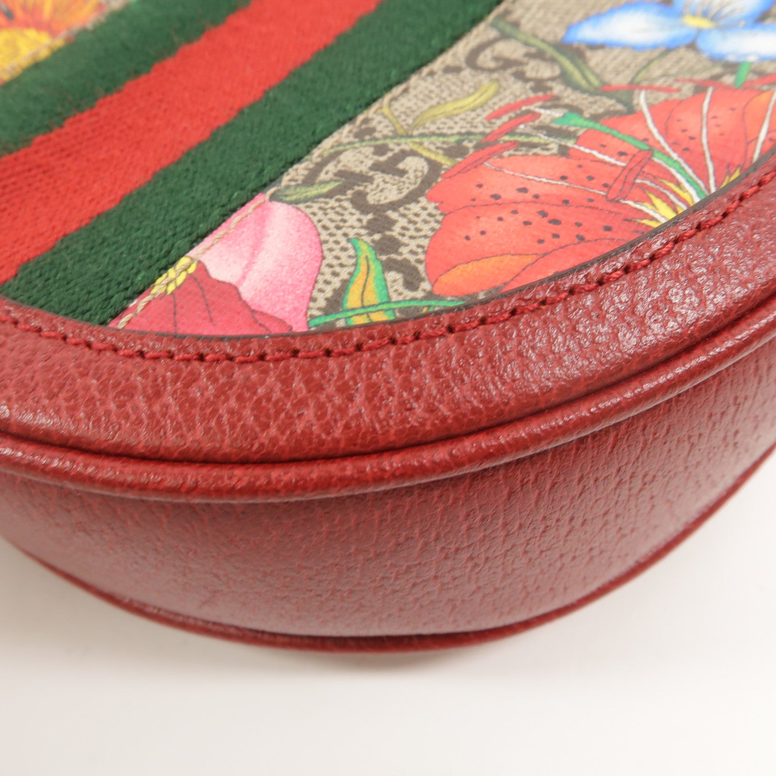 GUCCI 塗層帆布Ophidia Flora Round Backpack背包
