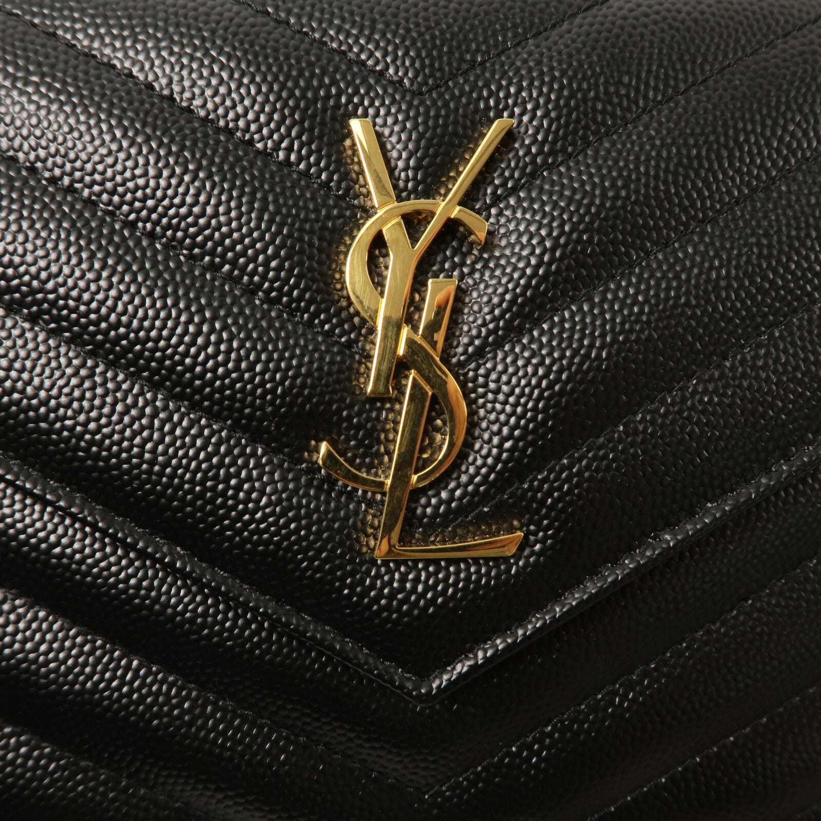 YVES SAINT LAURENT 牛皮皮革Cassandre Envelope Chain Wallet鏈帶肩背袋