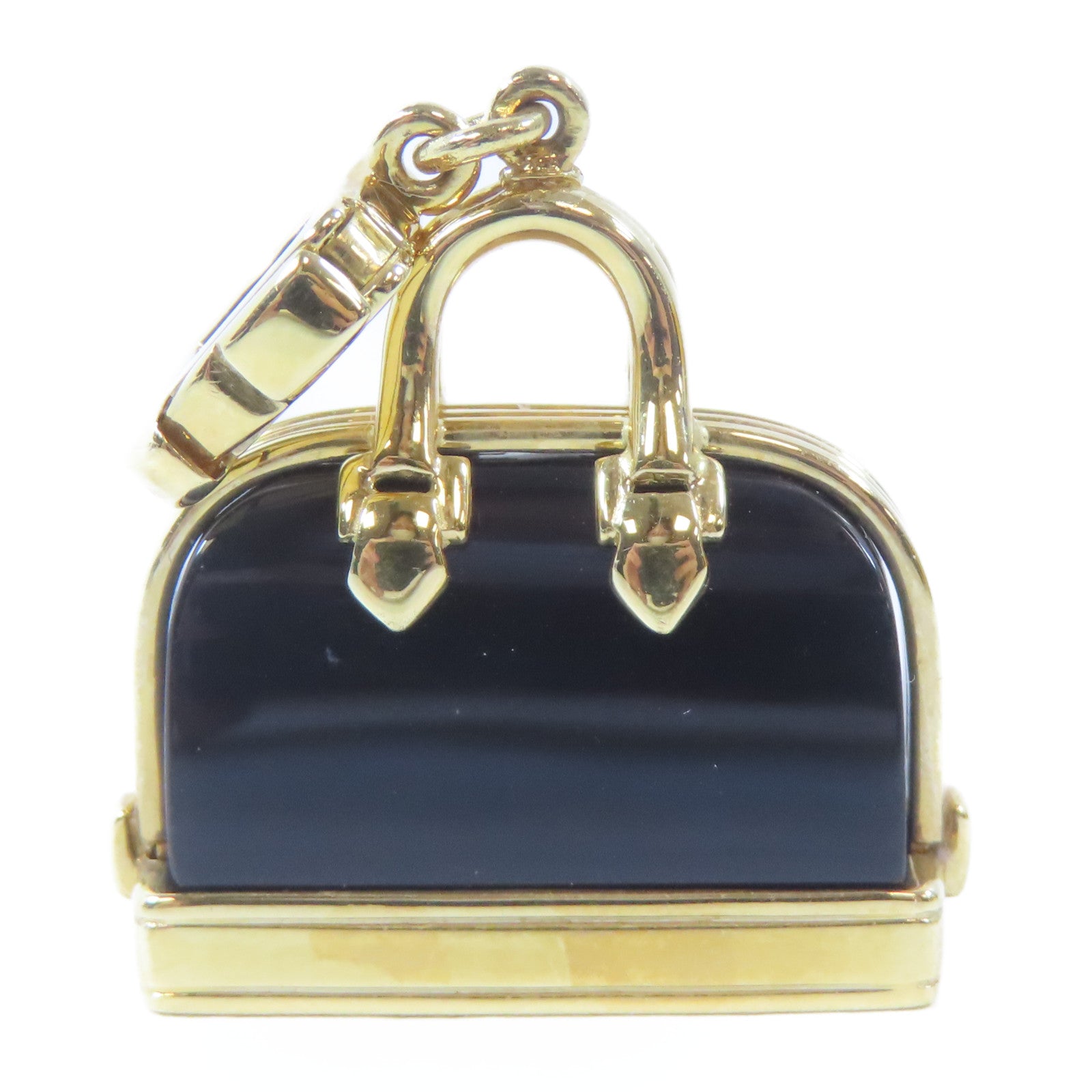 LOUIS VUITTON 18K黃金Onyx Alma Bag Charm掛飾金色/黑色