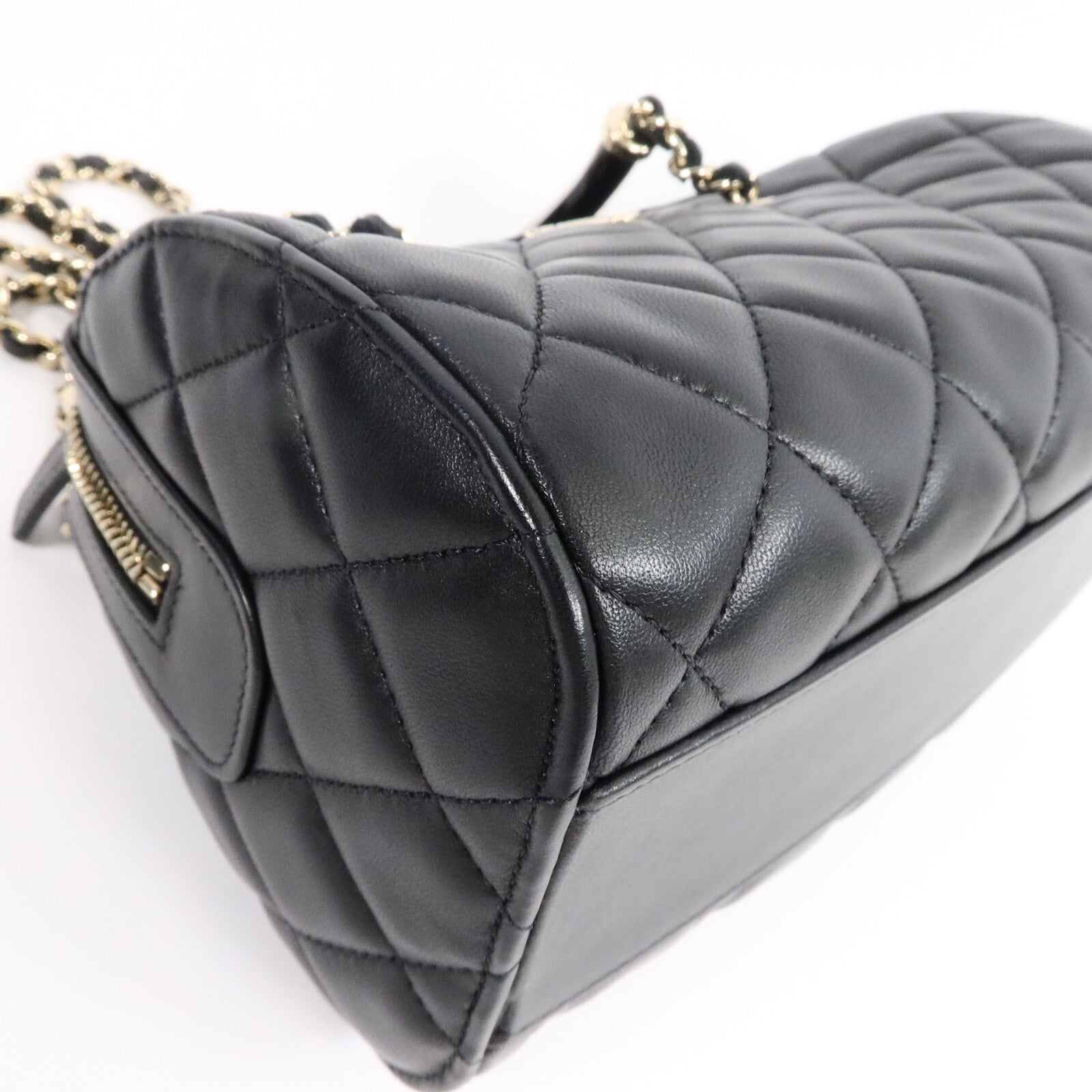 CHANEL 羊皮皮革Mini Boston Bag肩背袋