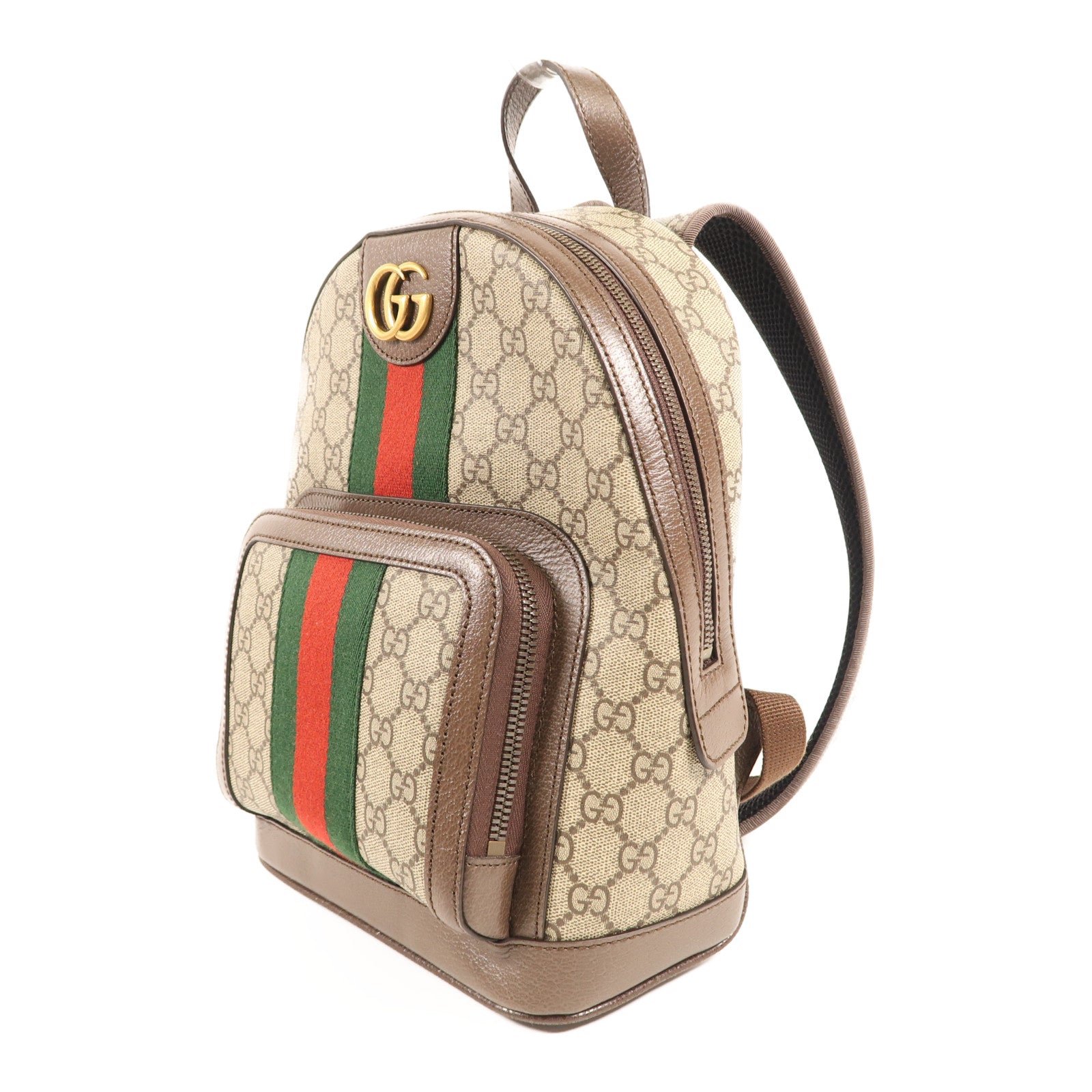 GUCCI 塗層帆布Backpack金扣背包