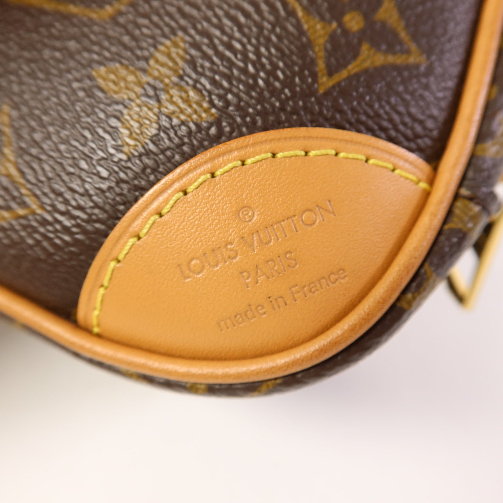 LOUIS VUITTON Monogram Deauville Mini金扣肩背袋棕色