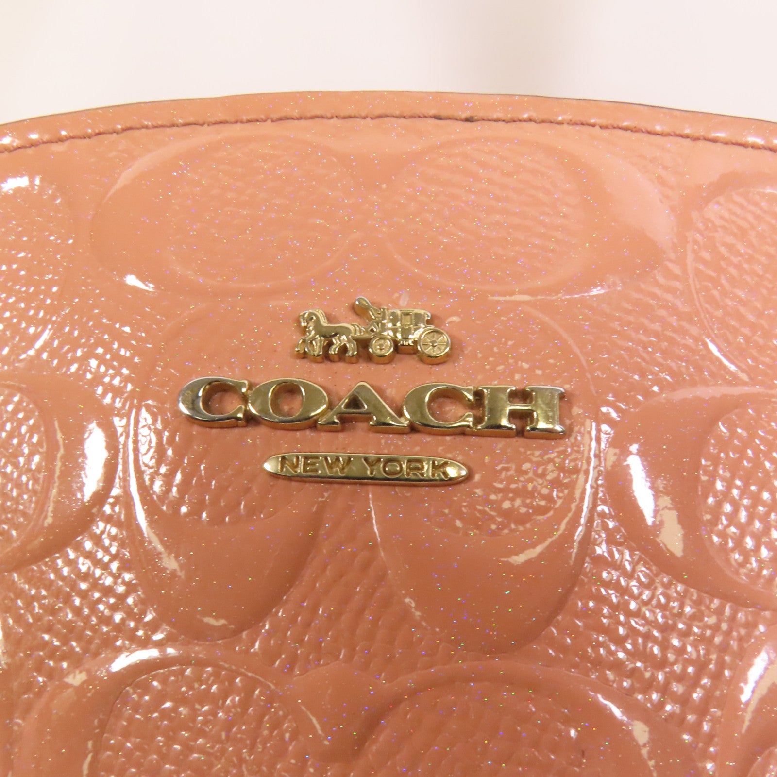 COACH 【激減優惠】漆皮皮革2way Chain Shoulder Bag金扣手挽肩背兩用袋