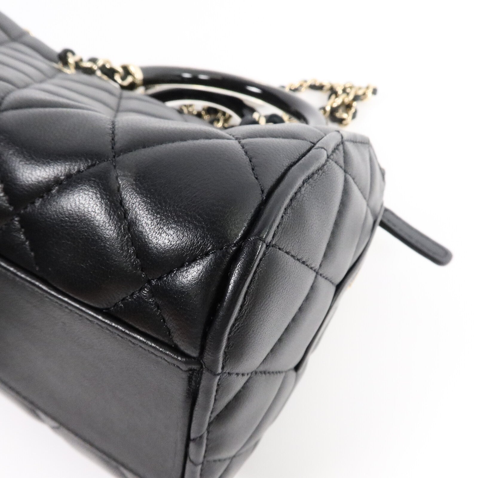 CHANEL 羊皮皮革Mini Boston Bag肩背袋