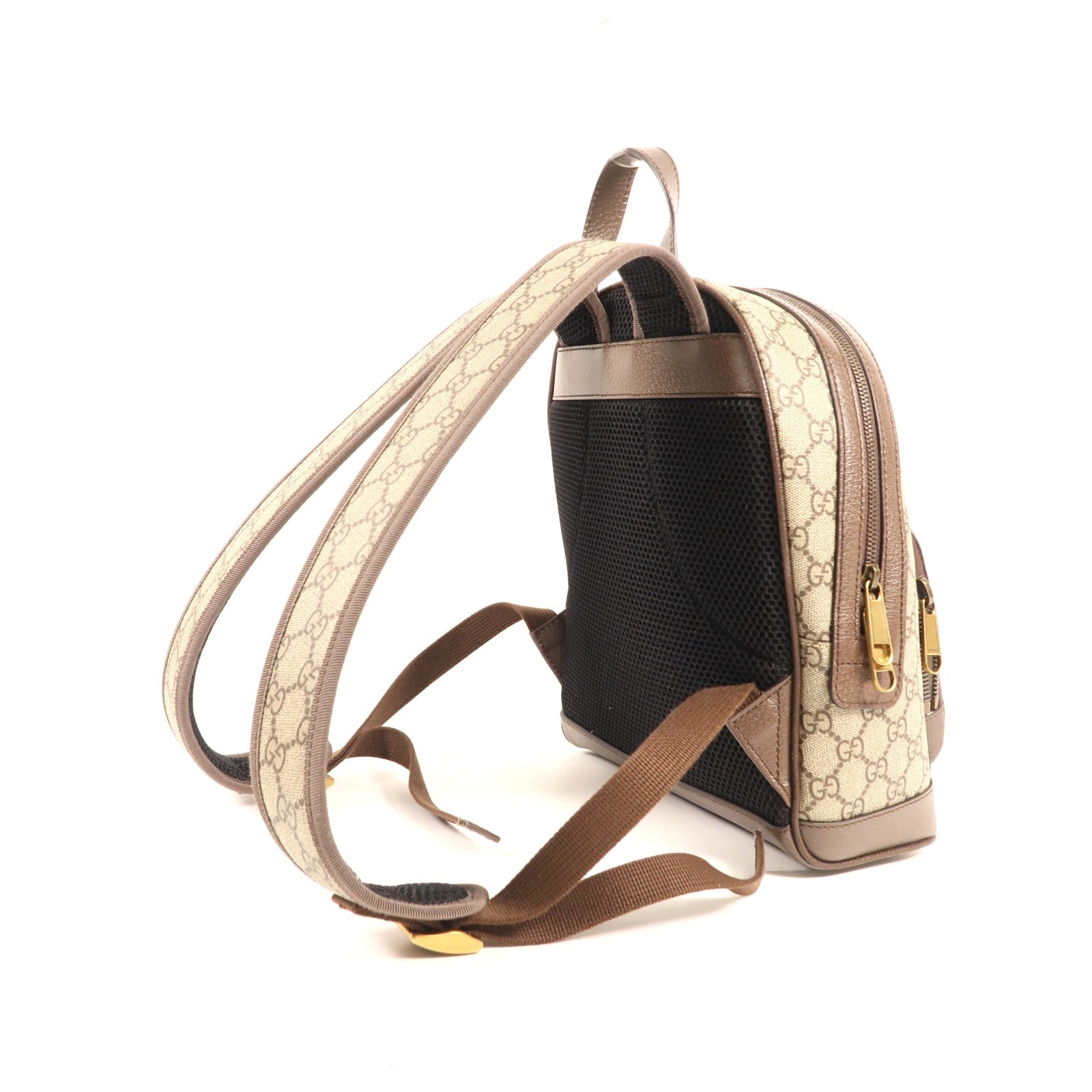 GUCCI 塗層帆布Backpack金扣背包