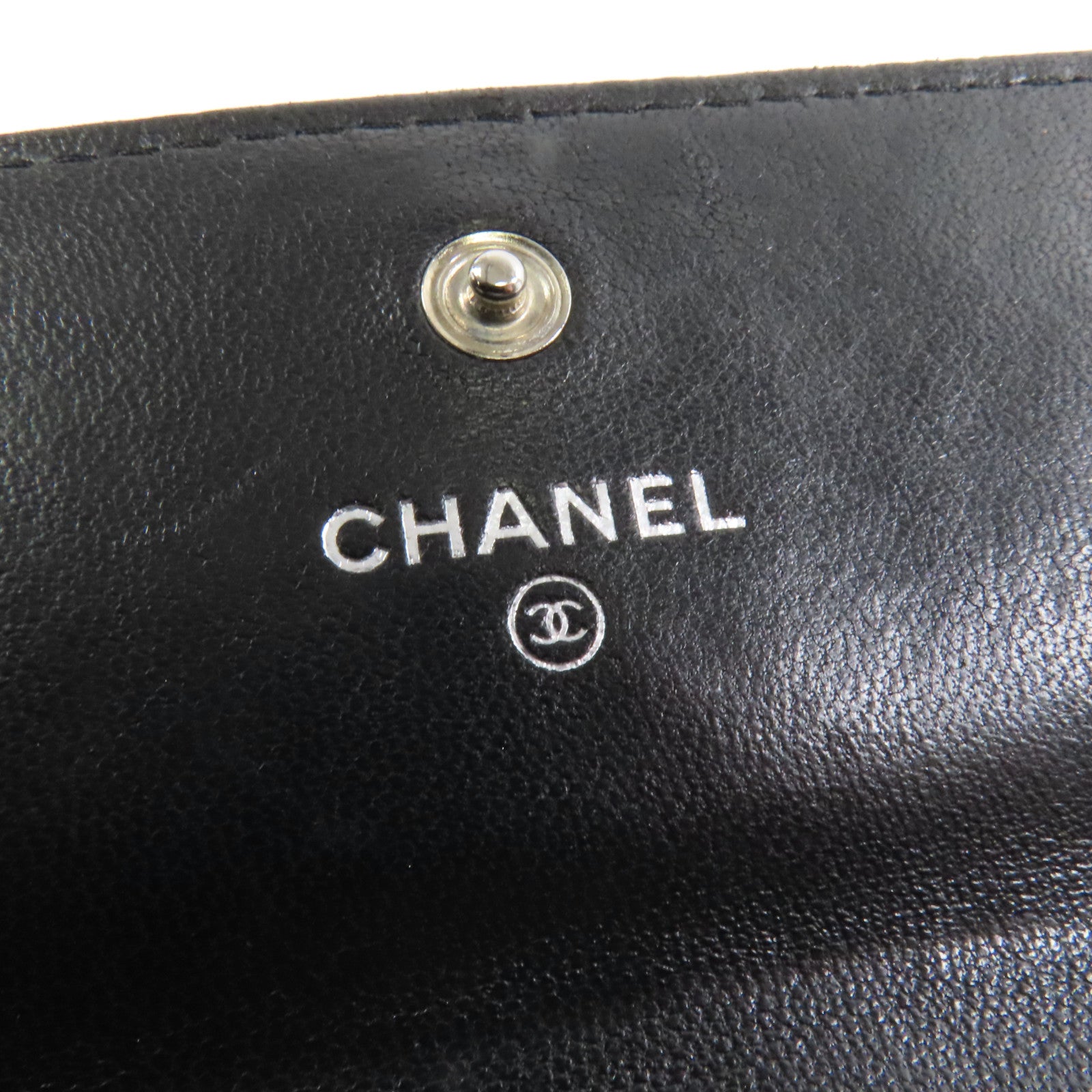 CHANEL 羊皮皮革銀扣Long Wallet長錢包