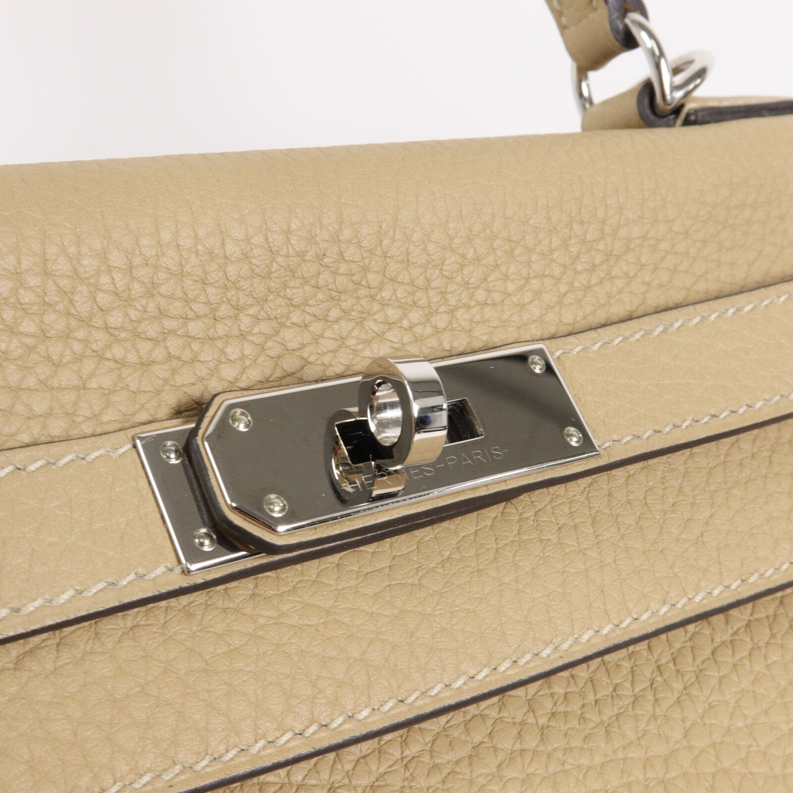 HERMES Clemence皮革Kelly 28手挽肩背兩用袋Trench