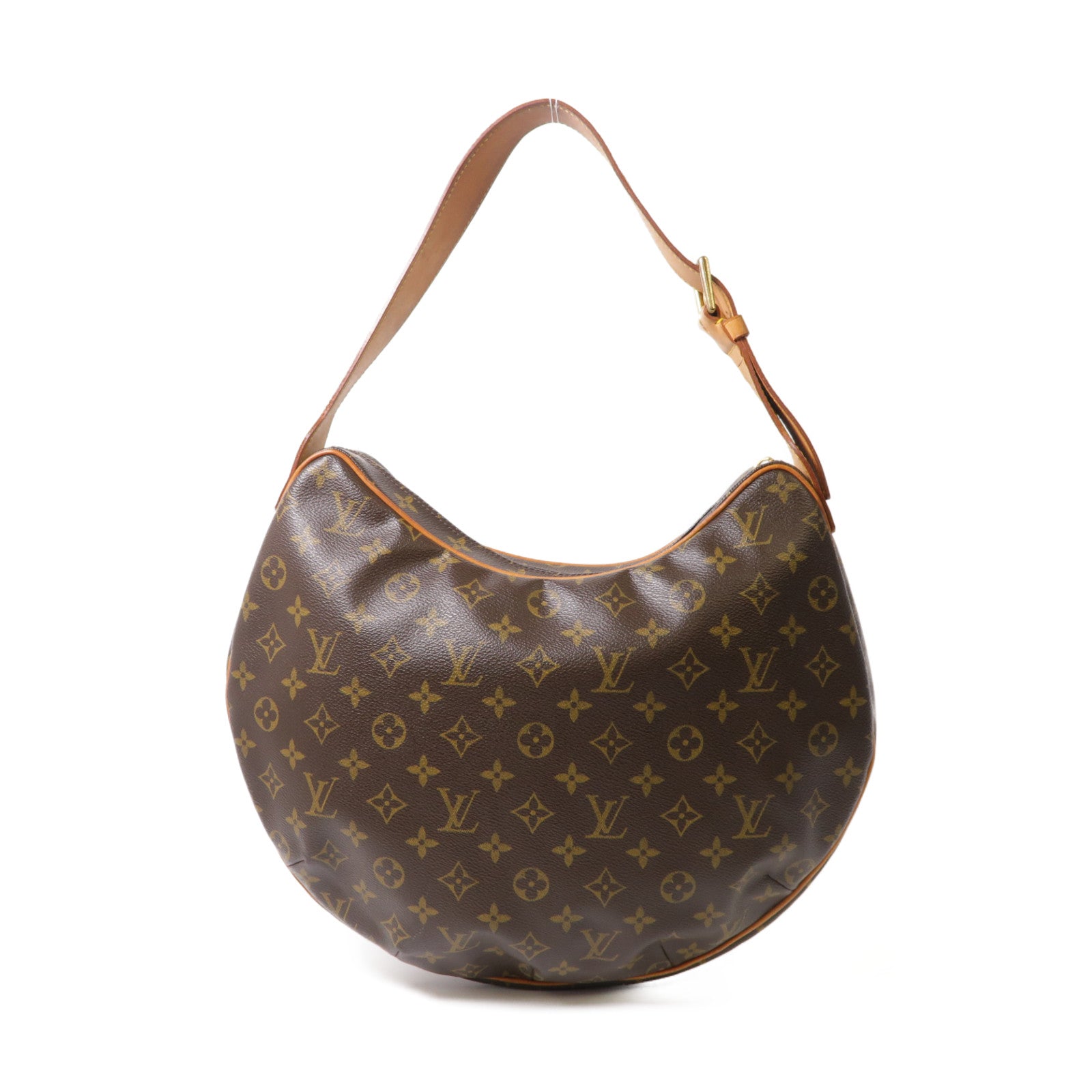 LOUIS VUITTON Monogram Croissant GM金扣肩背袋啡色