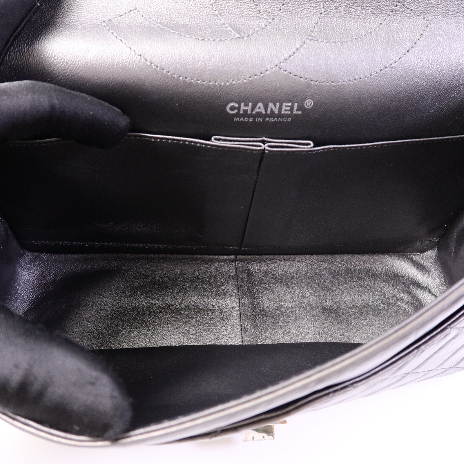 CHANEL 牛皮皮革2.55 Maxi鏈帶肩背袋