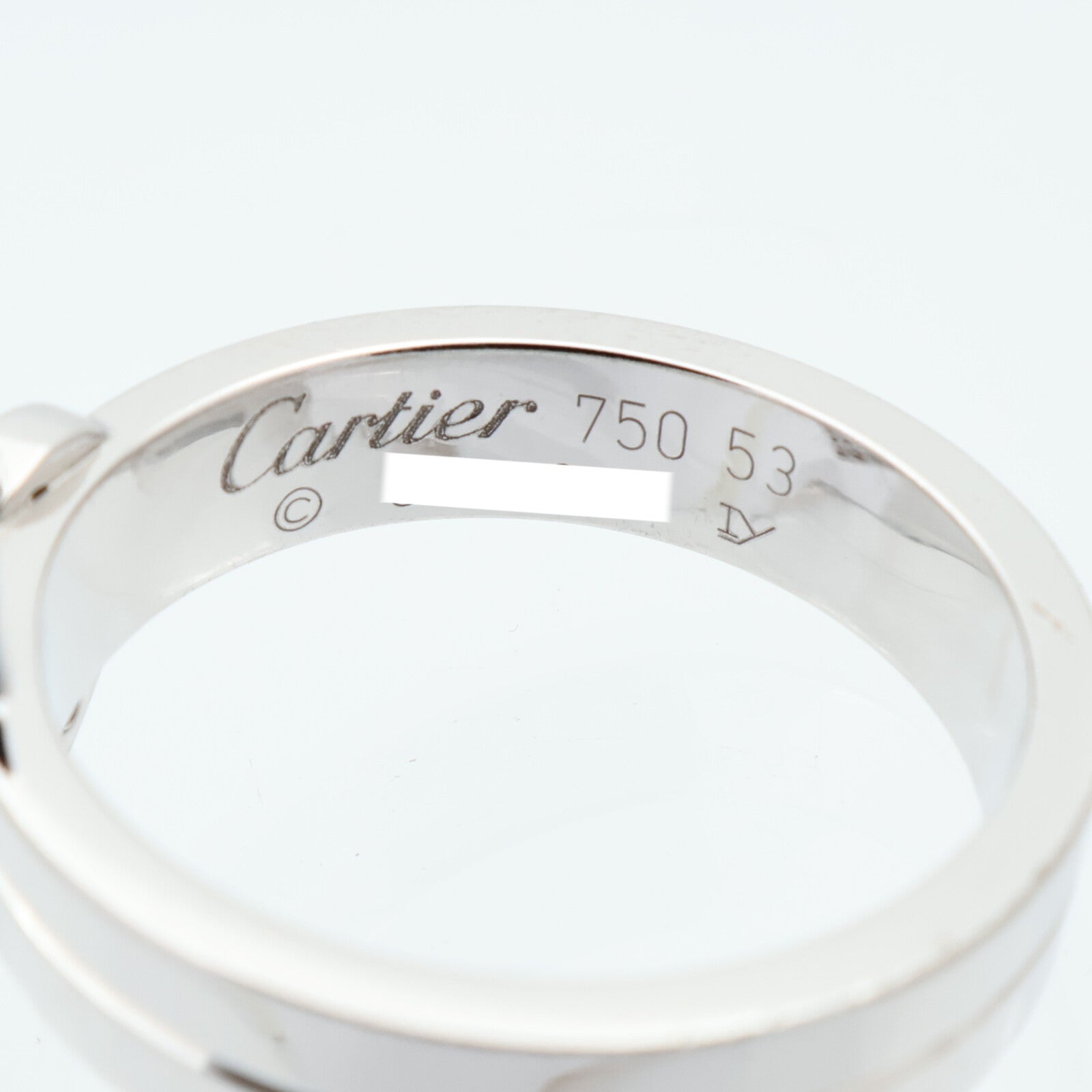 CARTIER 18K白金Double Heart Ring戒指Cartier #53