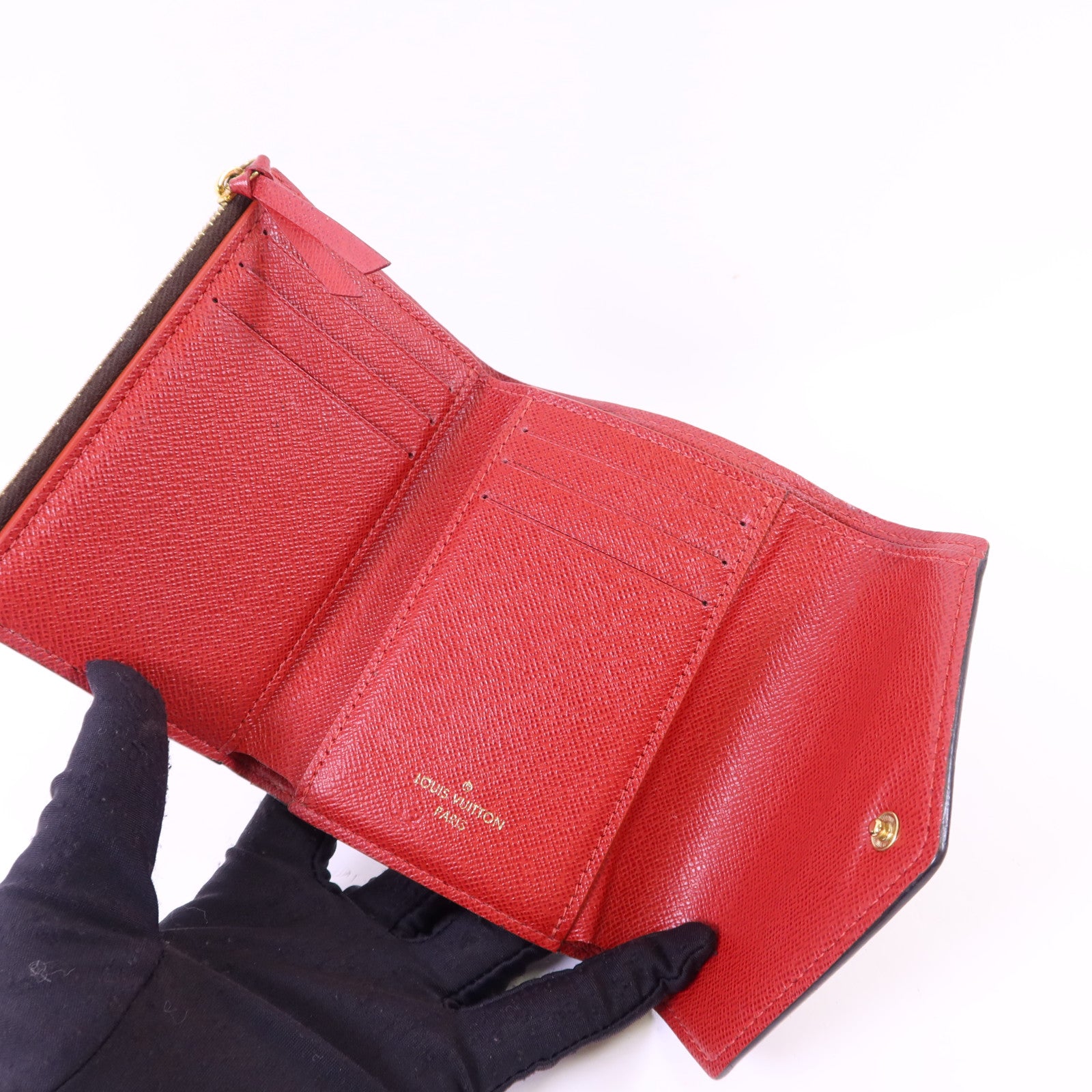 LOUIS VUITTON 【激減優惠】Damier Victorine Wallet金扣銀包
