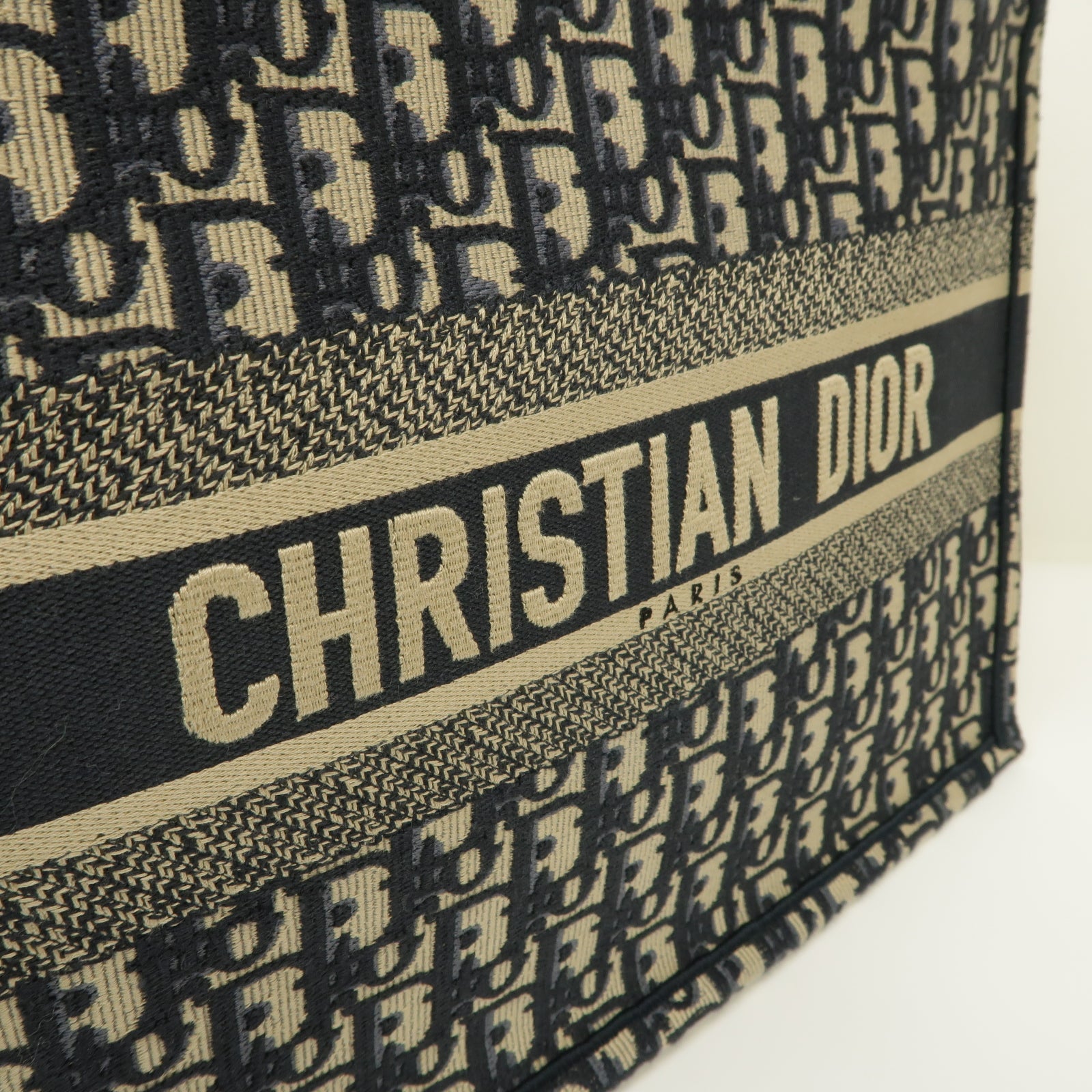 Dior 帆布Book Tote手挽袋藍色/白色