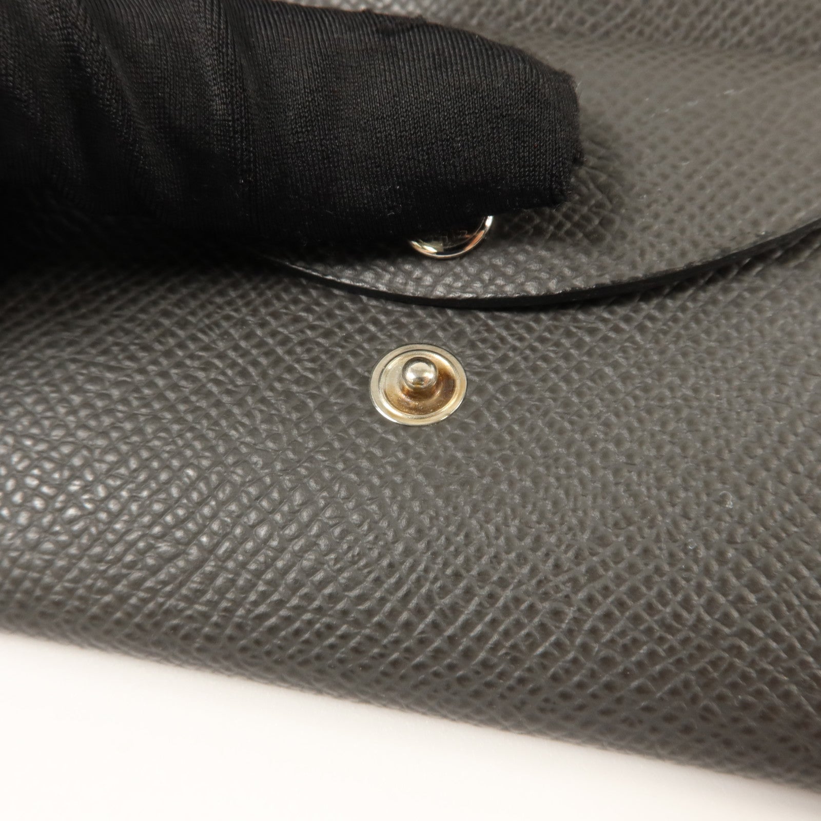 HERMES Epsom皮革Calvi Duo Compact Card Holder卡片套Graphite